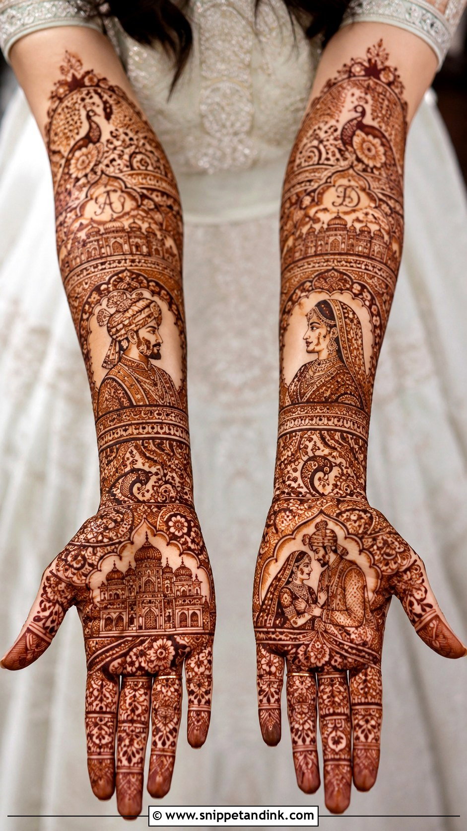 Rajasthani Personalized Mehndi Design - Snippet and Ink - 35 Rajasthani Mehndi Designs