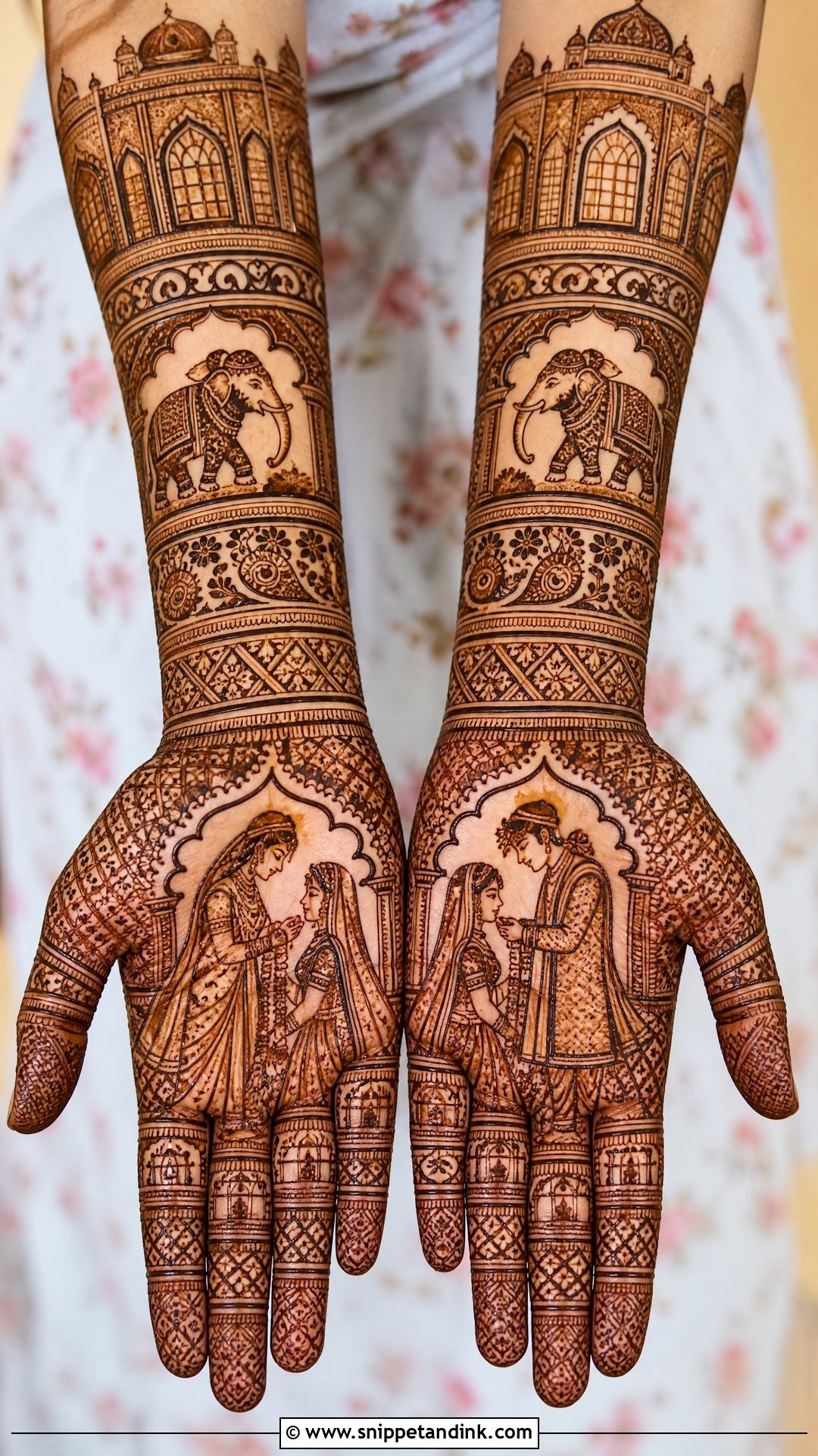 Rajasthani Varmala Mehndi Design - Snippet and Ink - 20 Varmala Mehndi Design Ideas