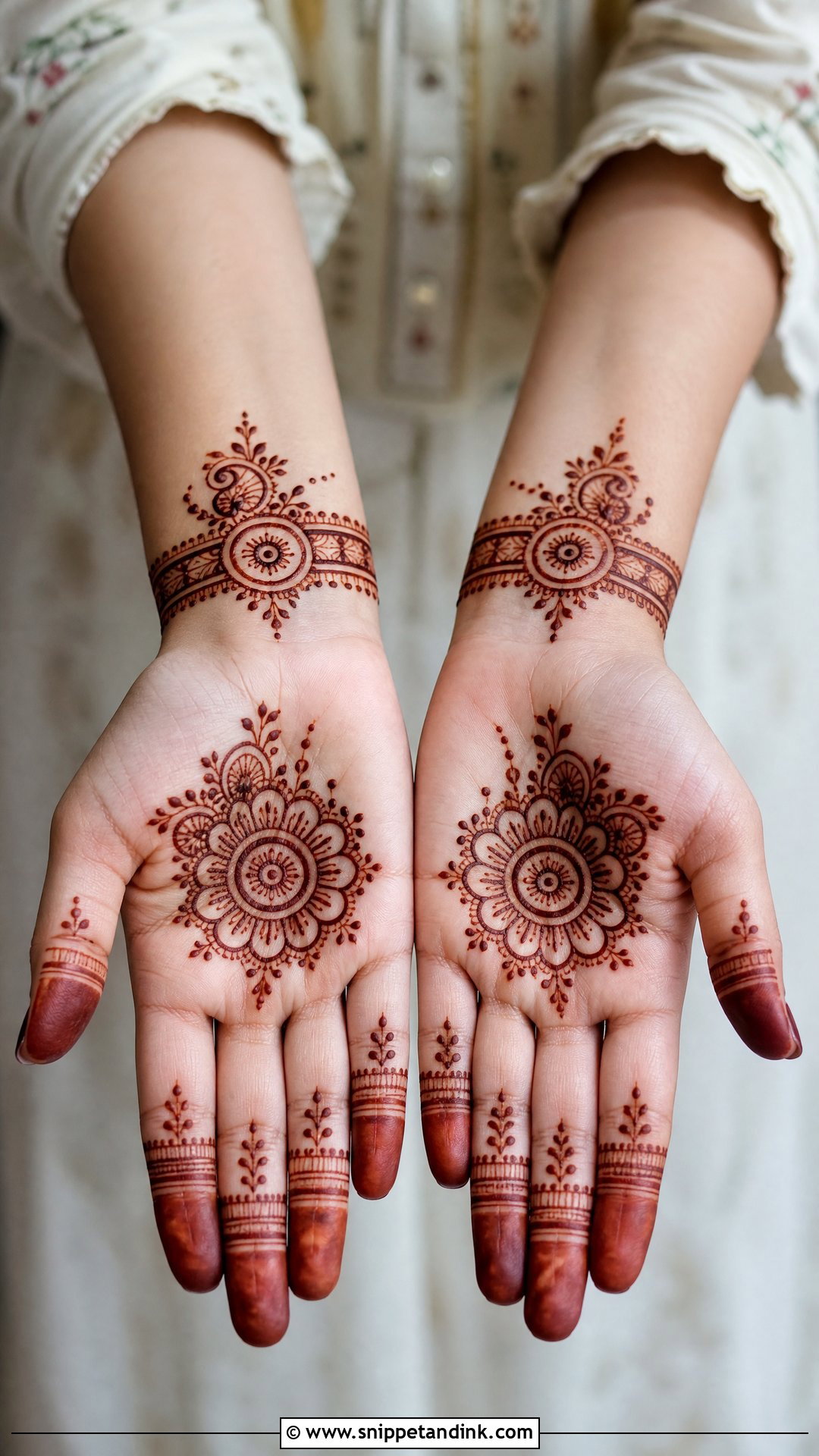 Raksha Bandhan Palm Mehndi Design - Snippet and Ink - 30 Unique Palms Mehndi Designs