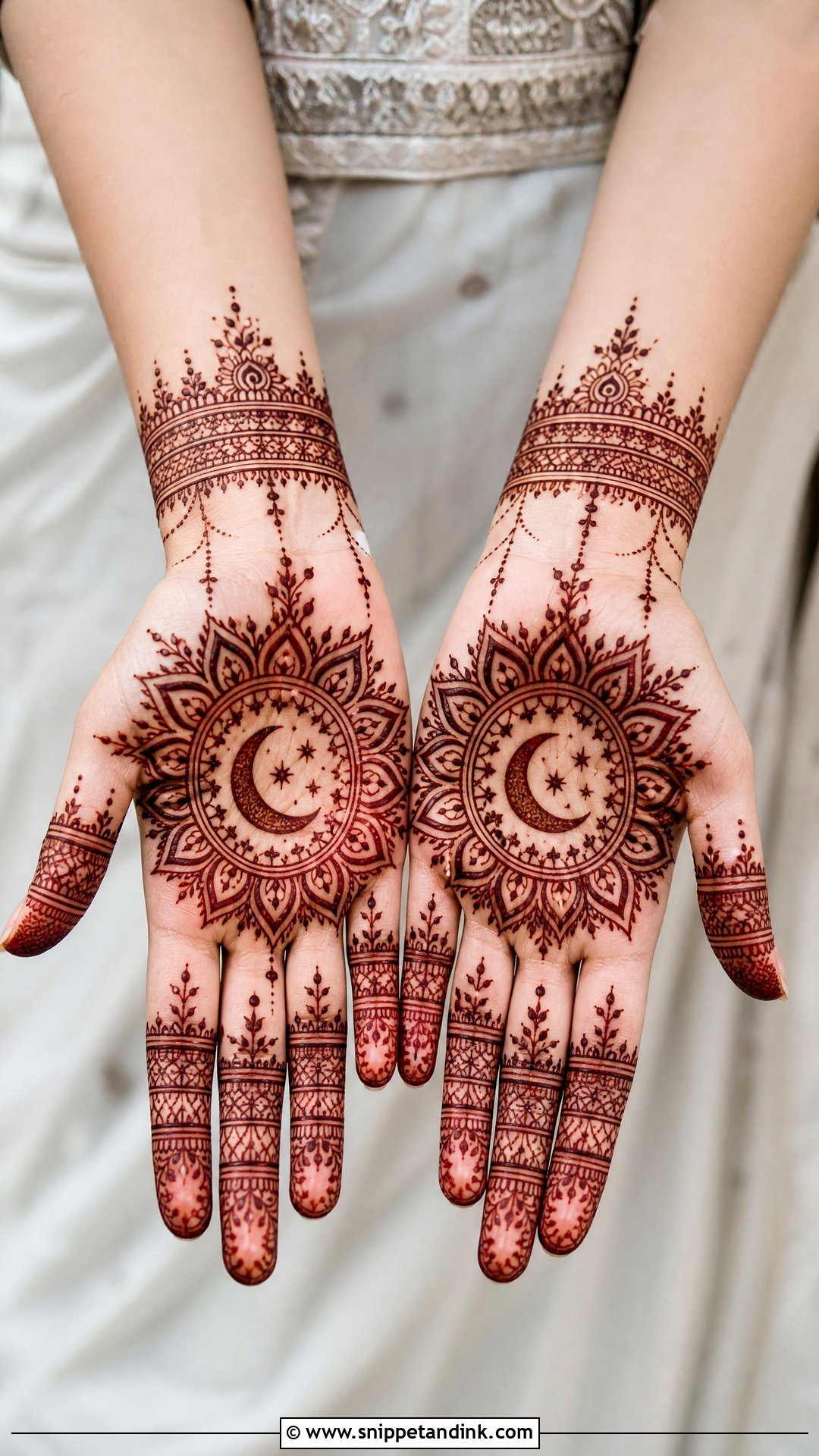 Ramadan Front Hand Mehndi Design - Snippet and Ink - 30 Ramadan Mehndi Designs