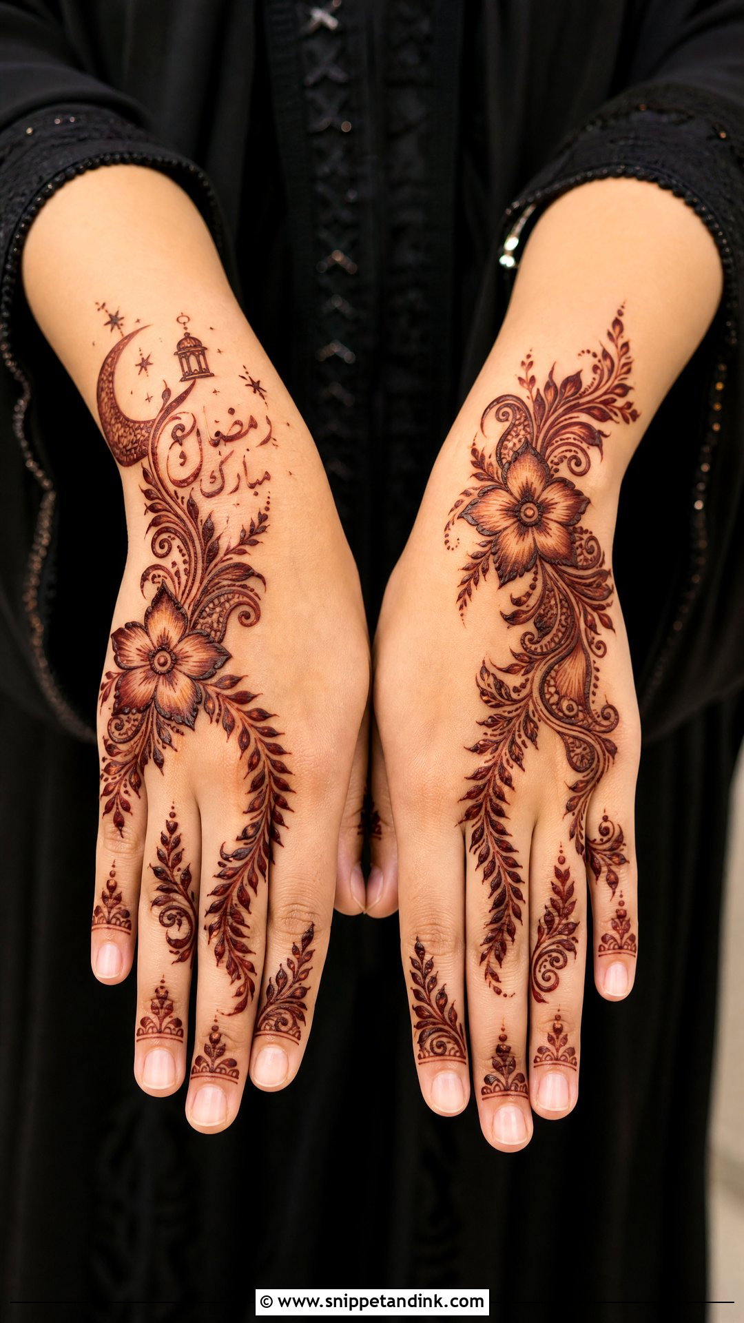 Ramadan Mubarak Arabic Mehndi Design - Snippet and Ink - 20 Ramadan Mubarak Mehndi Designs
