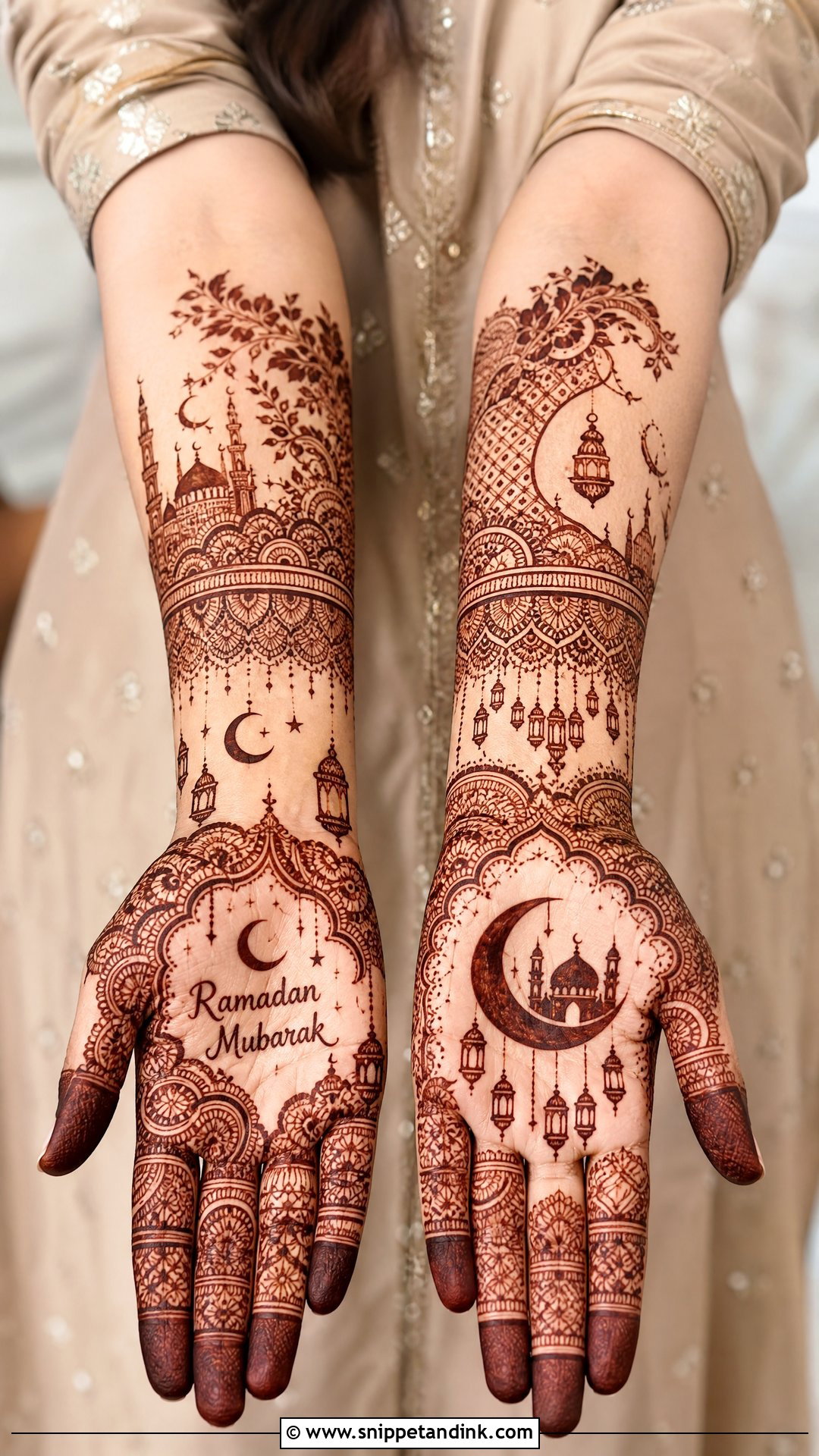 Ramadan Mubarak Eid Mehndi Design - Snippet and Ink - 20 Ramadan Mubarak Mehndi Designs