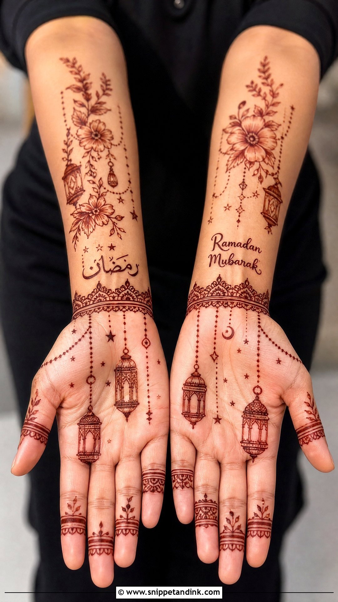 Ramadan Mubarak Lantern Mehndi Design - Snippet and Ink - 20 Ramadan Mubarak Mehndi Designs