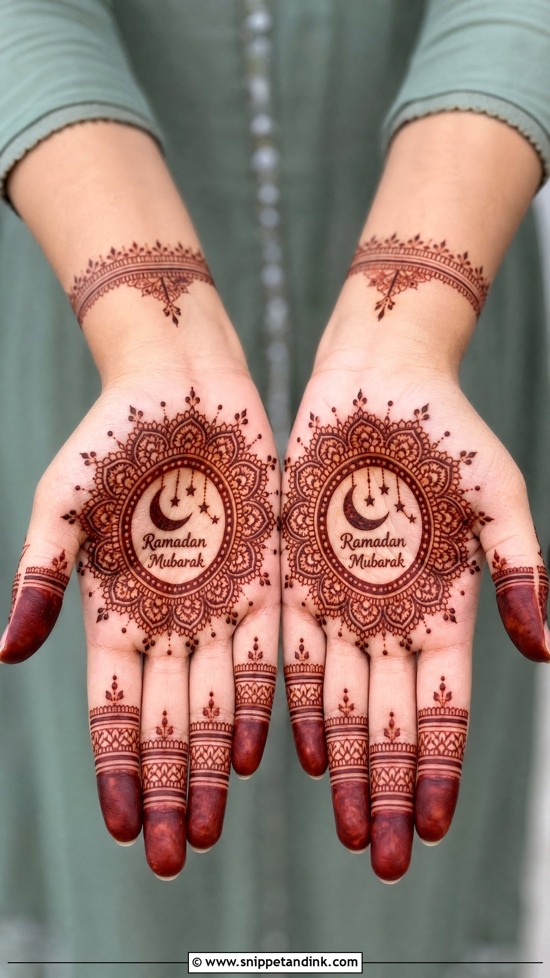 Ramadan Mubarak Mandala Mehndi Design - Snippet and Ink - 20 Ramadan Mubarak Mehndi Designs