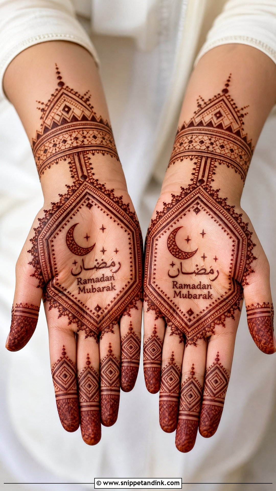 Ramadan Mubarak Moroccan Mehndi Design - Snippet and Ink - 20 Ramadan Mubarak Mehndi Designs
