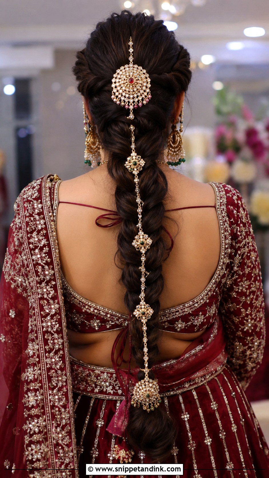 Rani Jhoomar Braid - Snippet and Ink - 30 Indian Wedding Hairstyles