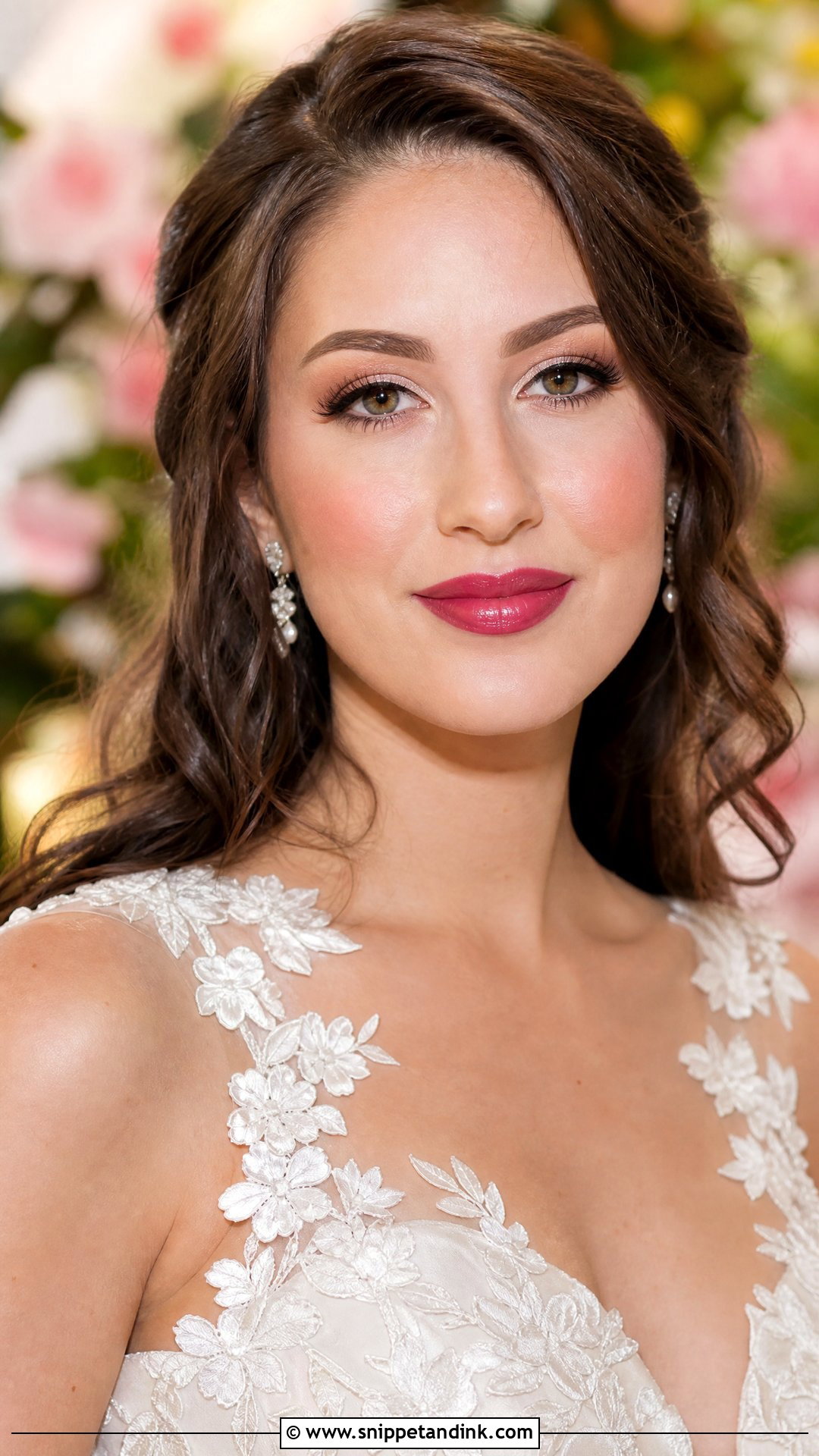 Raspberry Bridal Makeup - Snippet and Ink - 20 Bride Lipstick Ideas