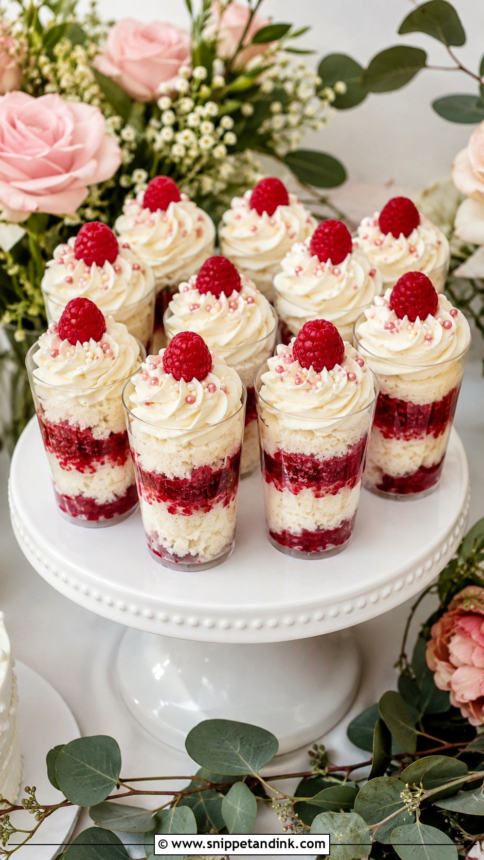 Raspberry Wedding Cake Shooters - Snippet and Ink - 20 Wedding Cake Shooters
