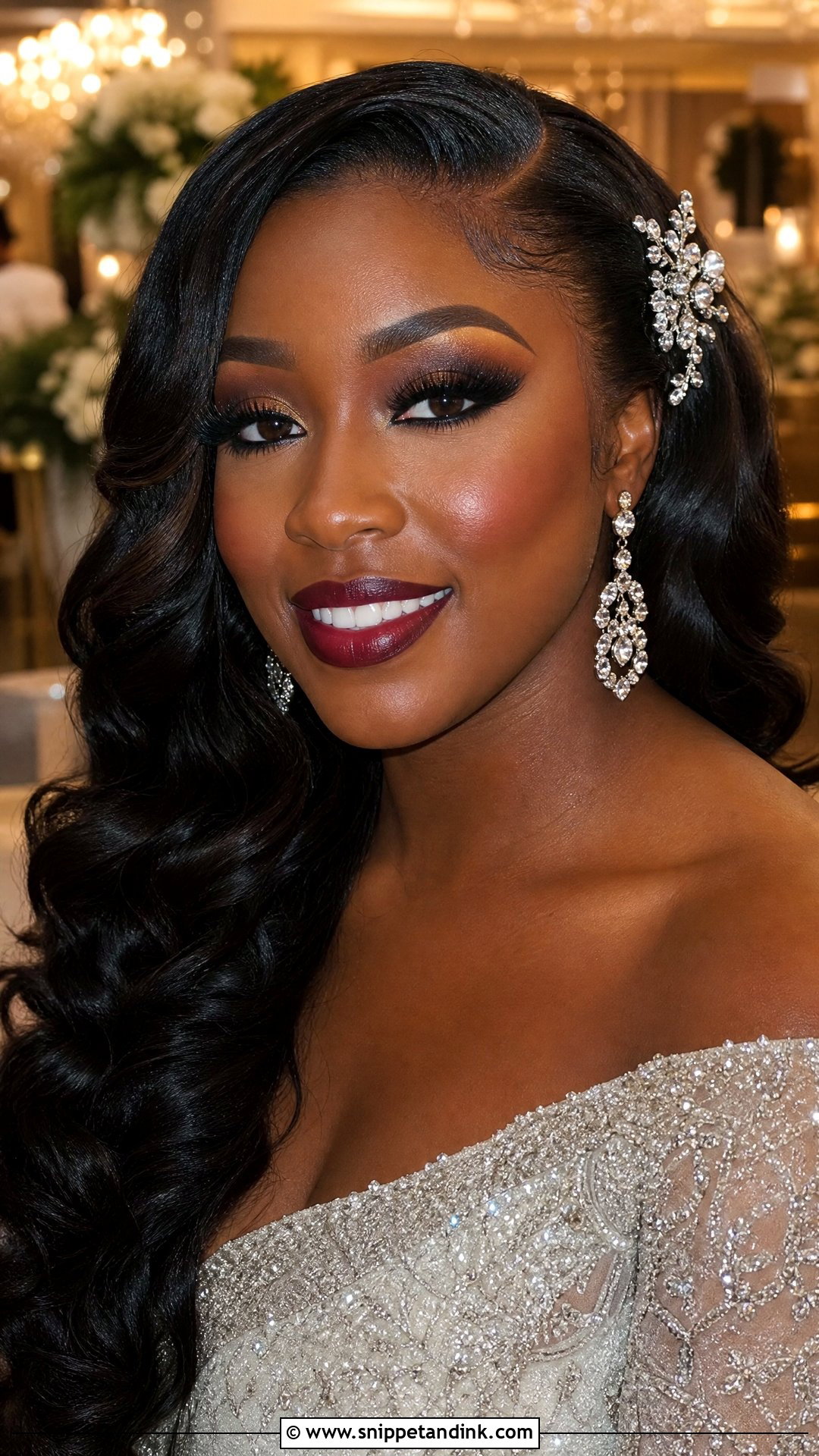 Reception Black Bridal Makeup - Snippet and Ink - 30 Black Bridal Makeup Ideas