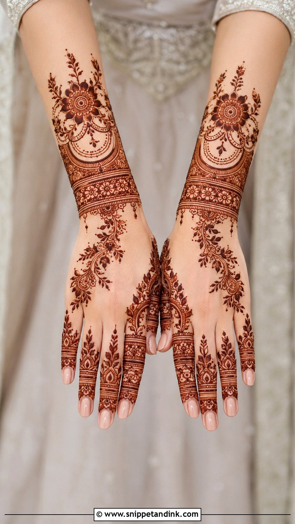 Reception Bridal Mehndi Design - Snippet and Ink - 35 Unique Bridal Mehndi Designs