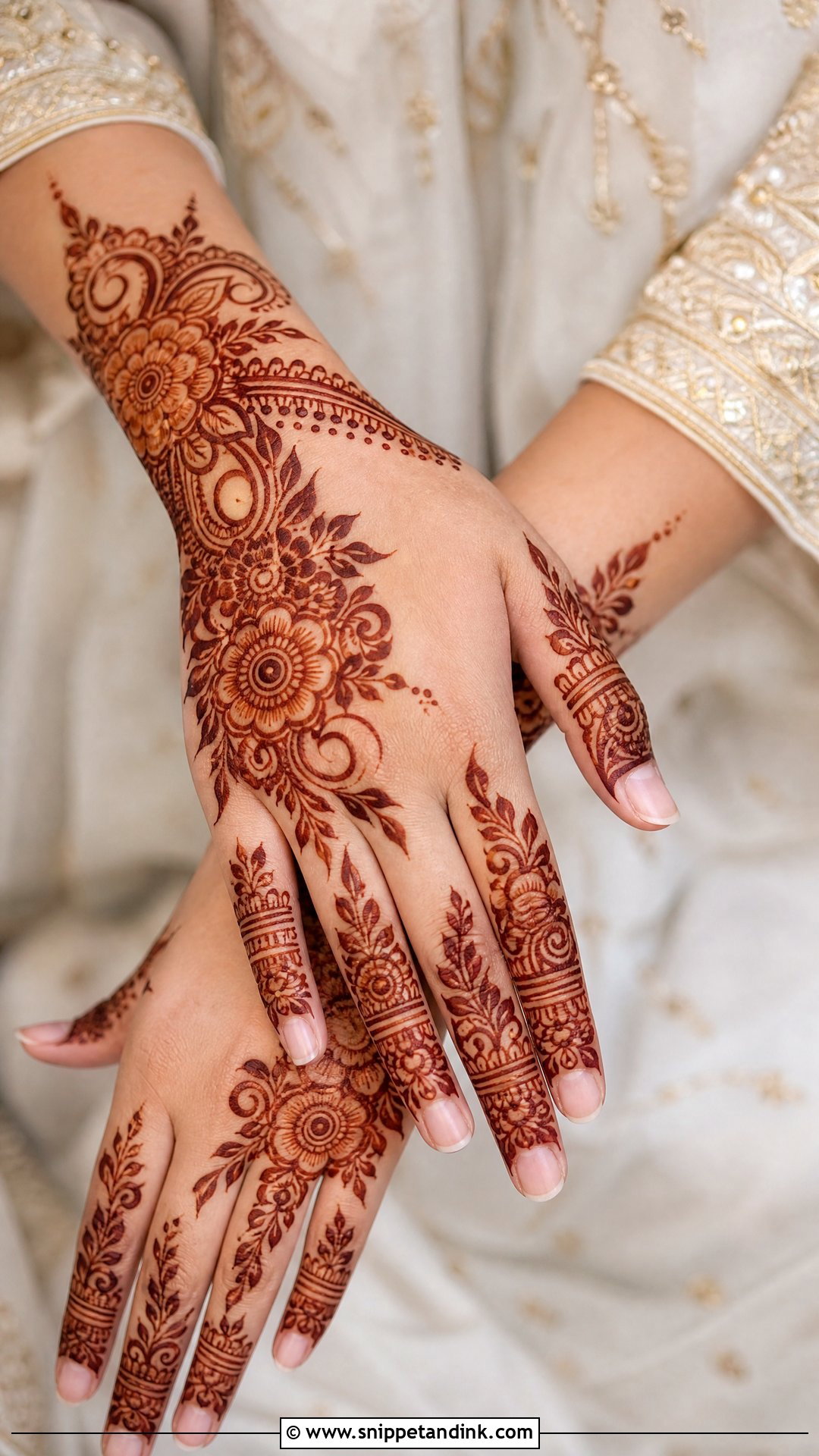Reception Bridal Wedding Henna Design - Snippet and Ink - 30 Wedding Henna Designs
