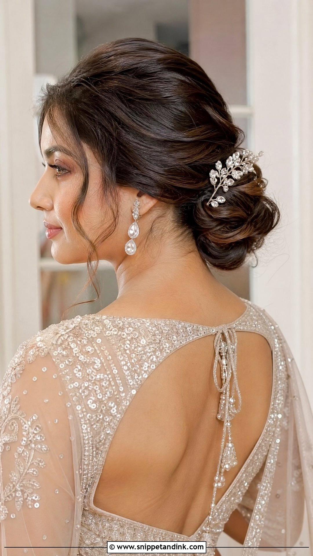 Reception Bun For Indian Wedding - Snippet and Ink - 15 Bun for Indian Wedding Ideas