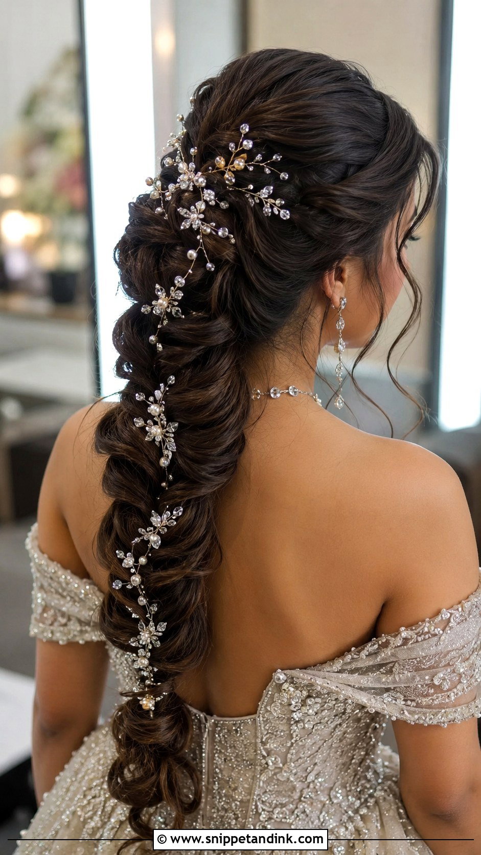 Reception Glam Bridal Choti - Snippet and Ink - 25 Bridal Choti Hairstyle Ideas