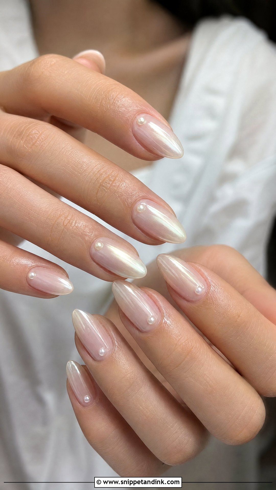 Reception Pearl Nails - Snippet and Ink - 25 Indian Wedding Nail Art Designs