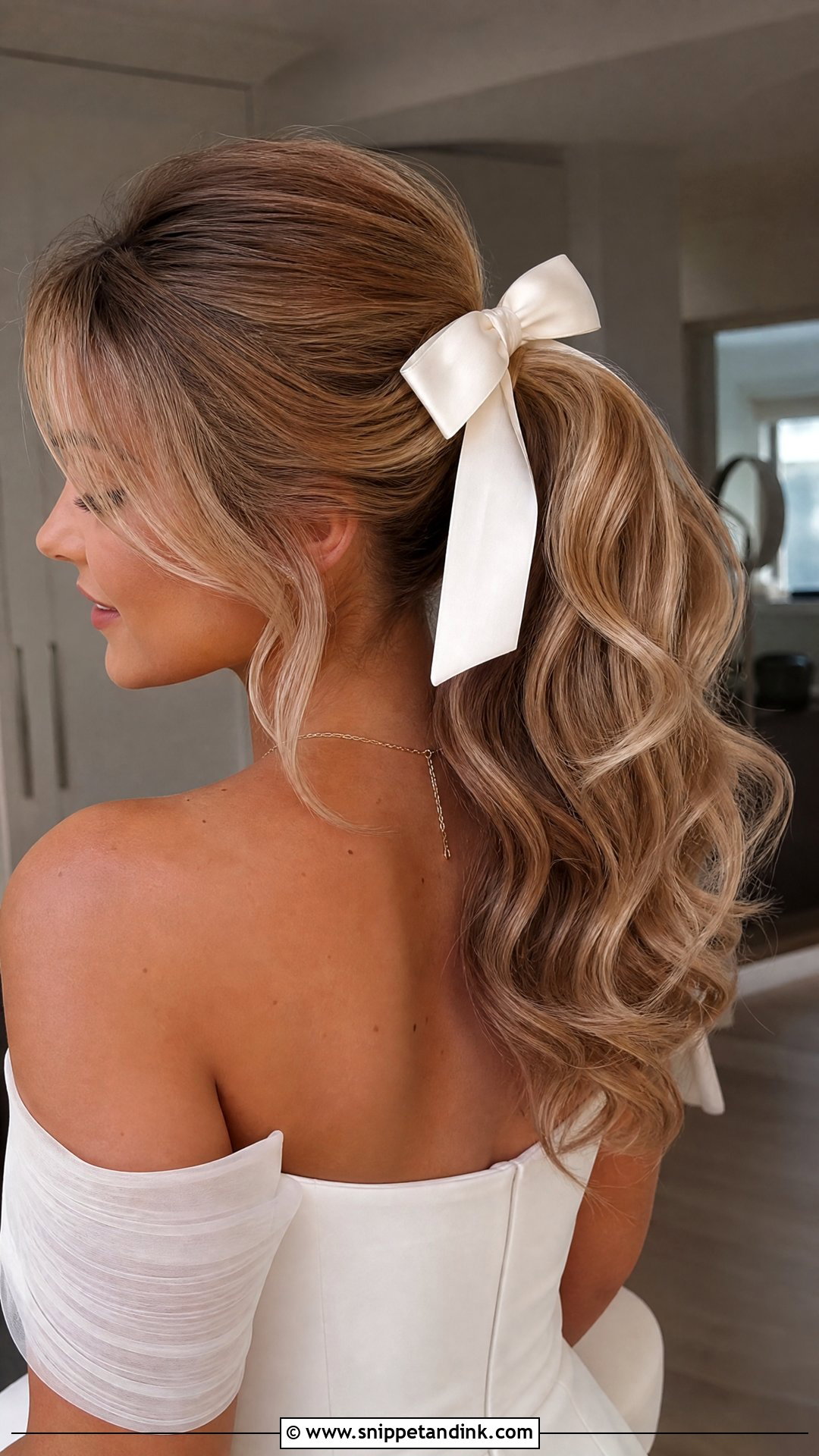 Reception Ponytail Bride Hair - Snippet and Ink - 20 Ponytail Bride Hair Ideas