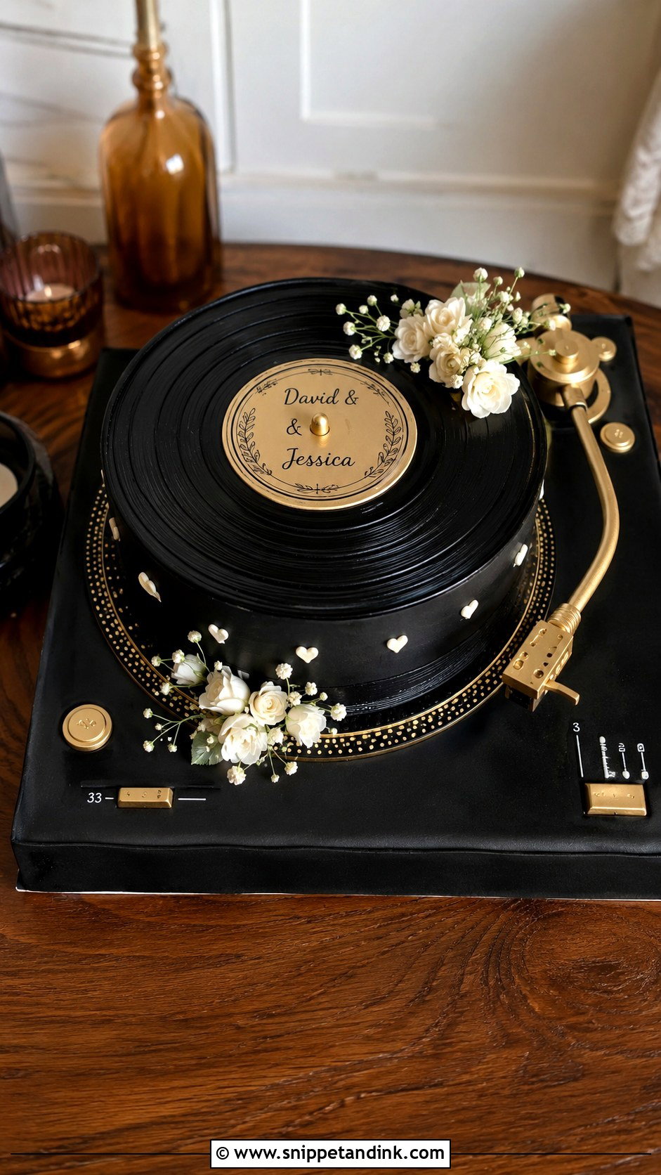 Record Player Wedding Cake - Snippet and Ink - 30 Novelty Wedding Cakes