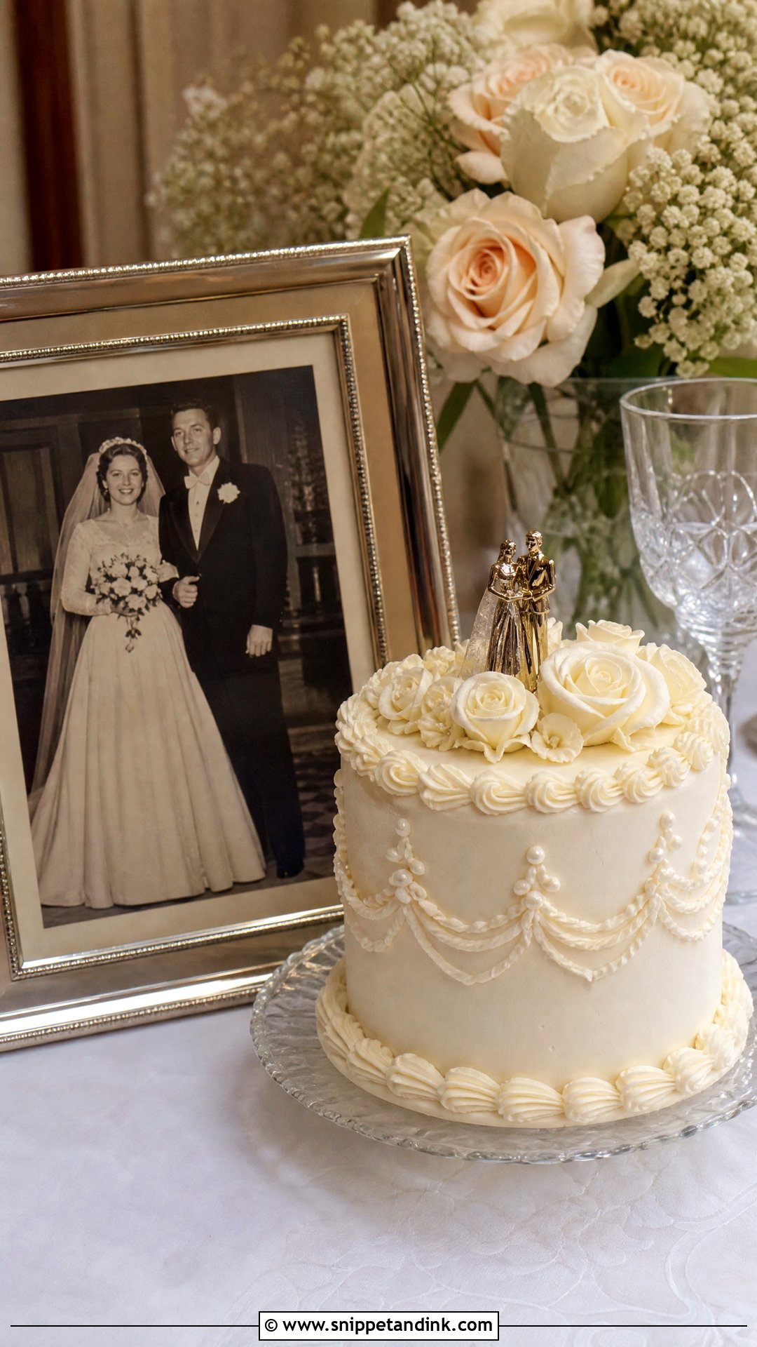 Recreated Wedding Cake - Snippet and Ink - 35 Wedding Anniversary Cake Ideas