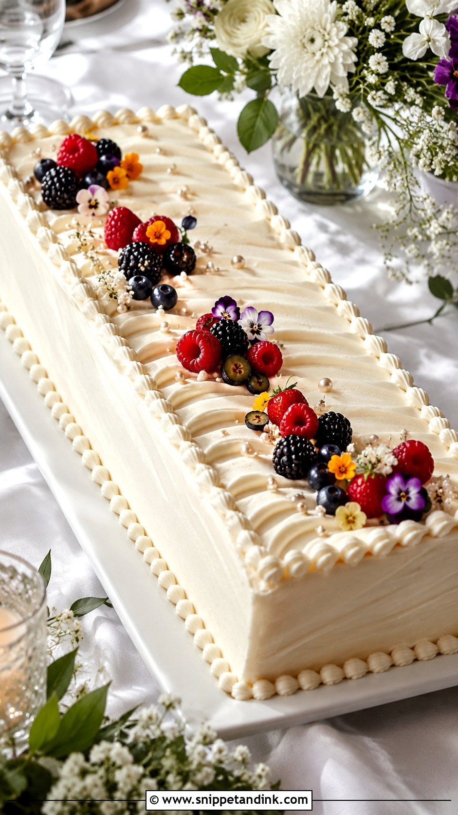 Rectangle Wedding Cake - Snippet and Ink - 20 Non Tiered Wedding Cake Ideas