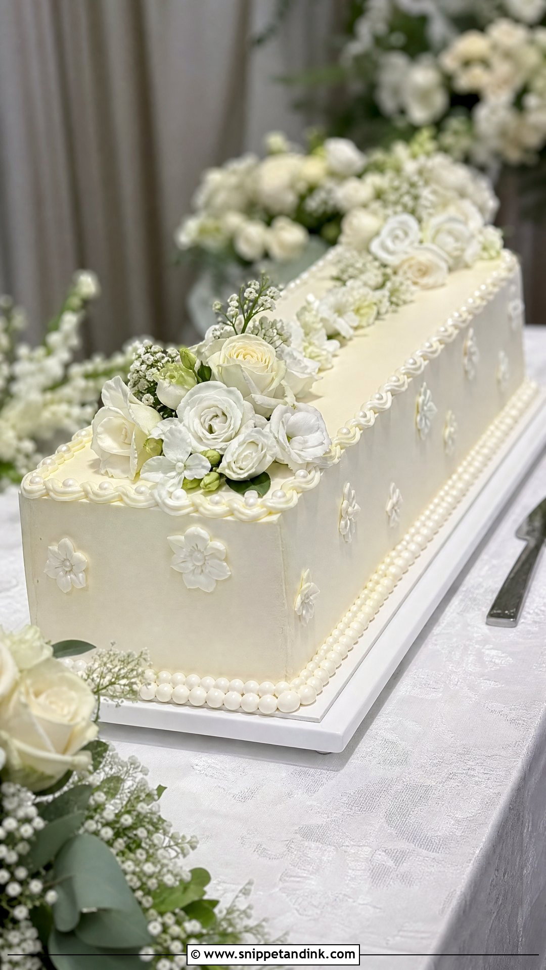 Rectangular Wedding Cake - Snippet and Ink - 25 Classy Wedding Cakes