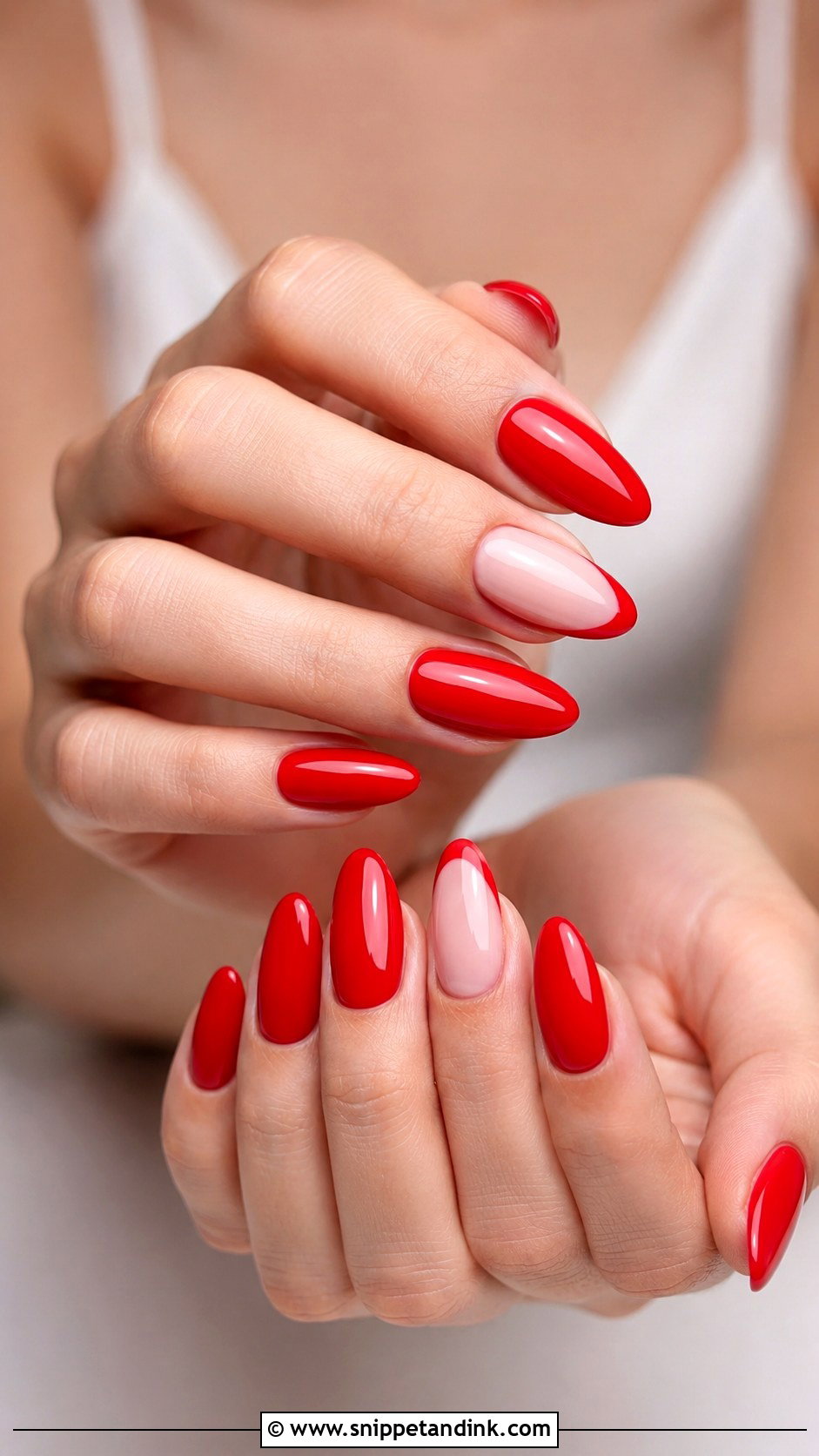 Red Almond Bridal Nails - Snippet and Ink - 20 Red Bridal Nail Art Ideas
