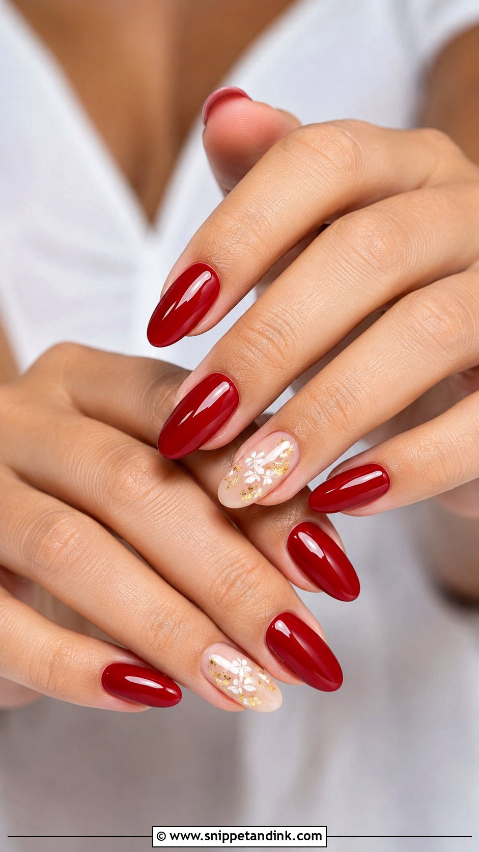 Red Almond Wedding Nails - Snippet and Ink - 20 Red Nails Wedding Brides