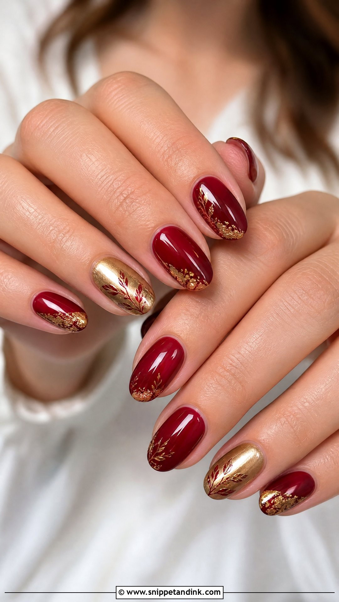 Red And Gold Bridal Nails - Snippet and Ink - 25 Red Bridal Nails
