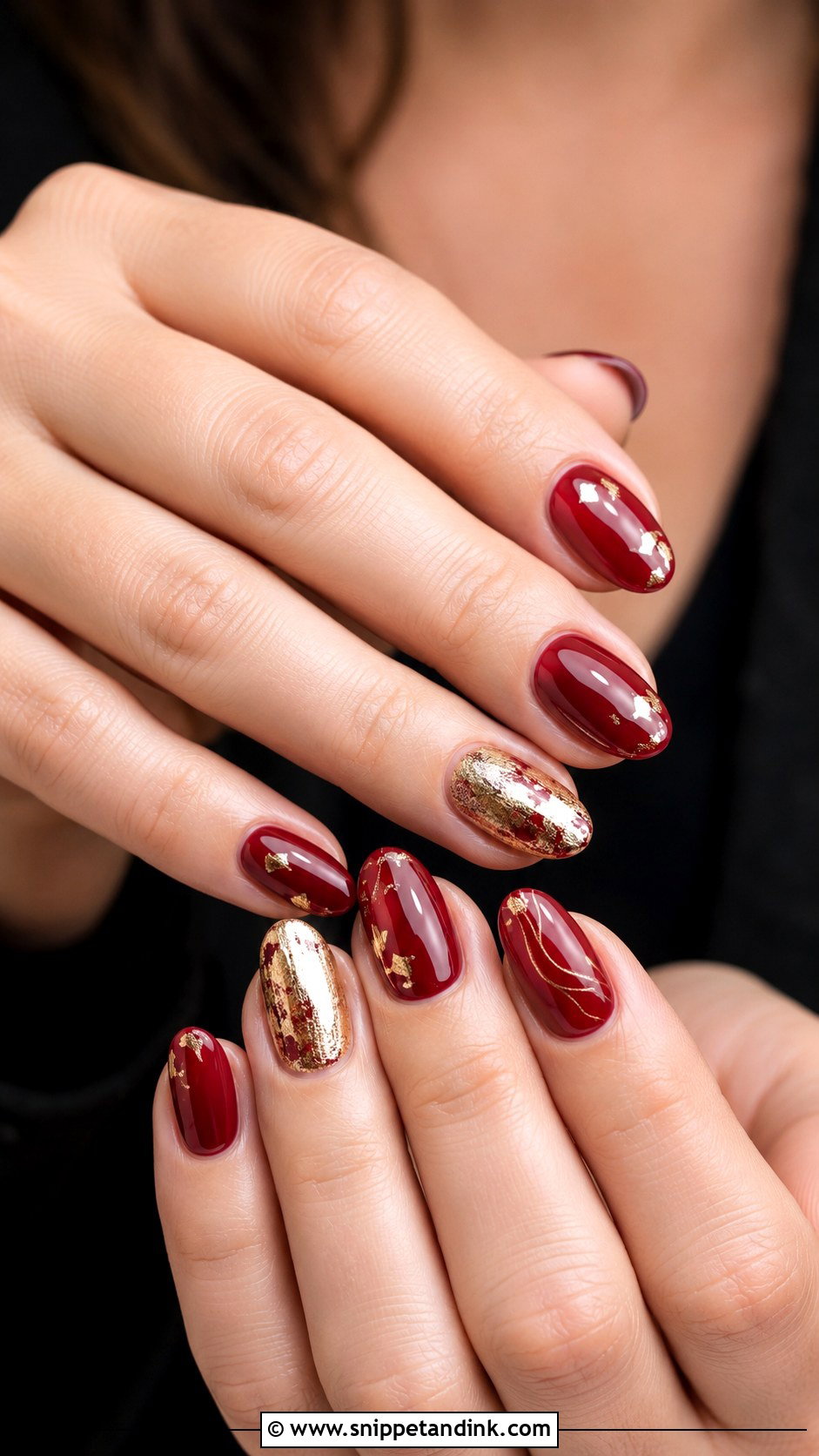 Red And Gold Wedding Nails - Snippet and Ink - 20 Red Nails for Wedding