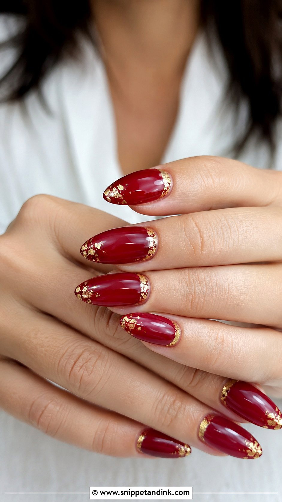 Red And Gold Wedding Nails - Snippet and Ink - 20 Red Nails Wedding Brides