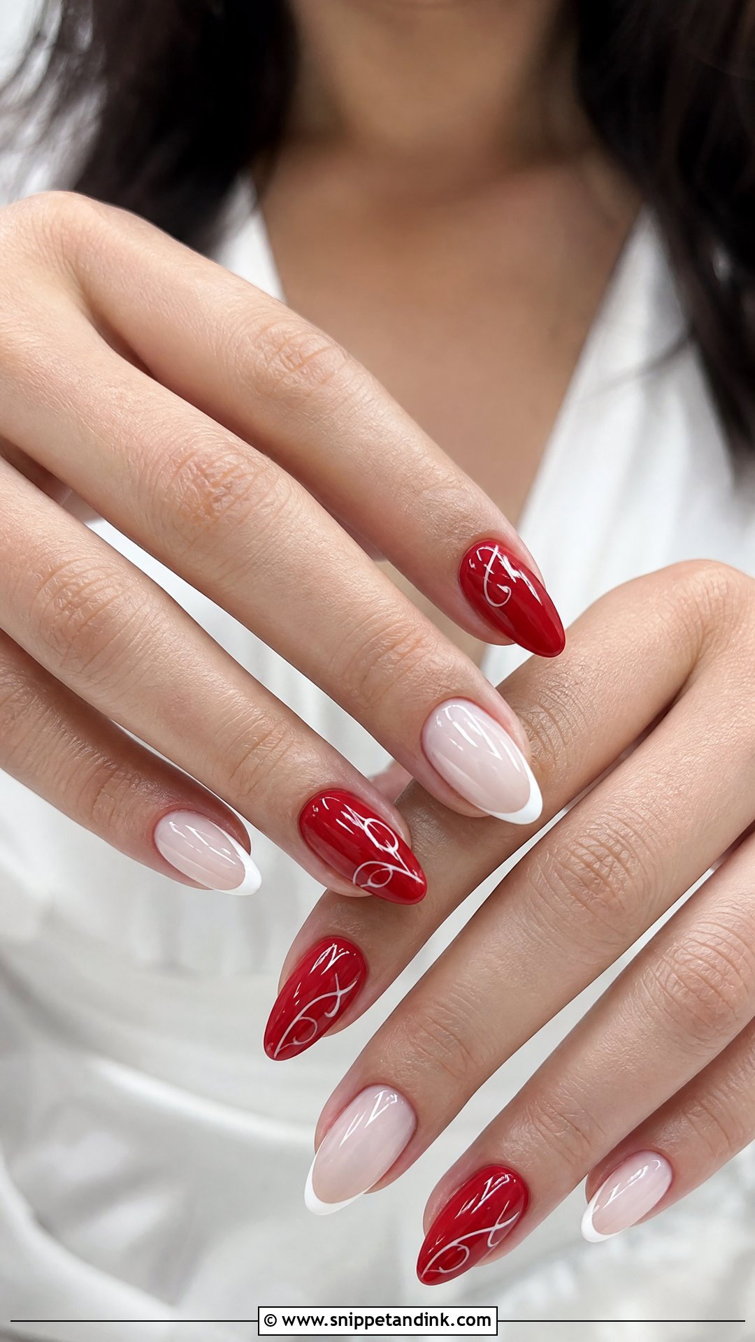 Red And White Wedding Nails - Snippet and Ink - 25 Red Wedding Nails