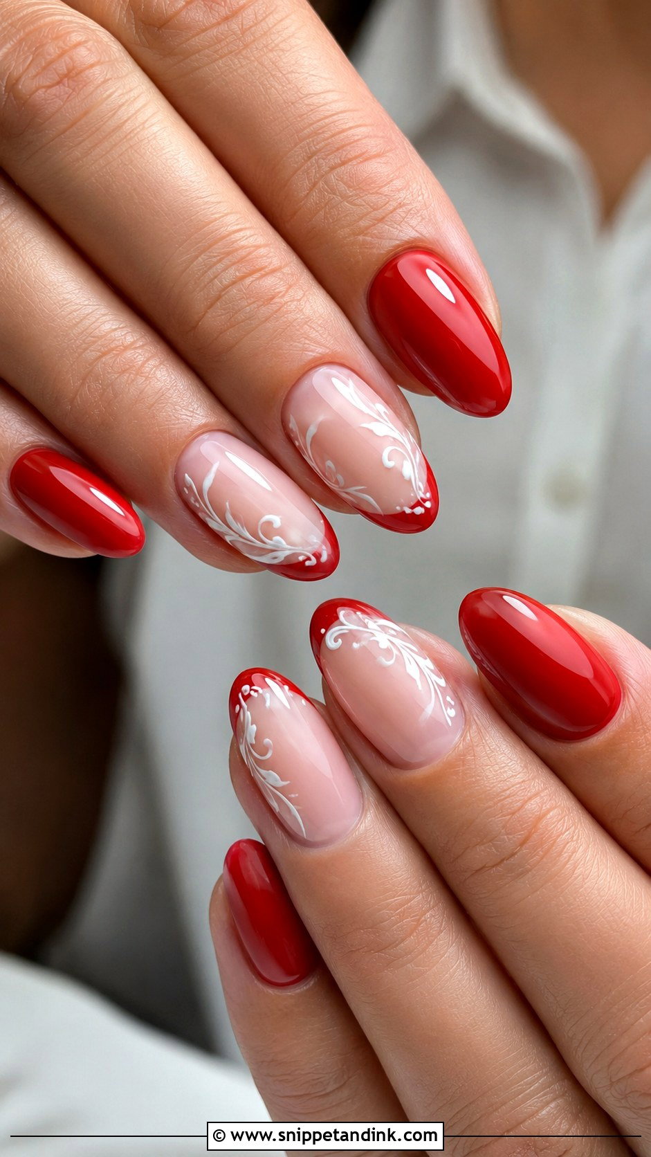 Red And White Wedding Nails - Snippet and Ink - 20 Red Nails Wedding Brides