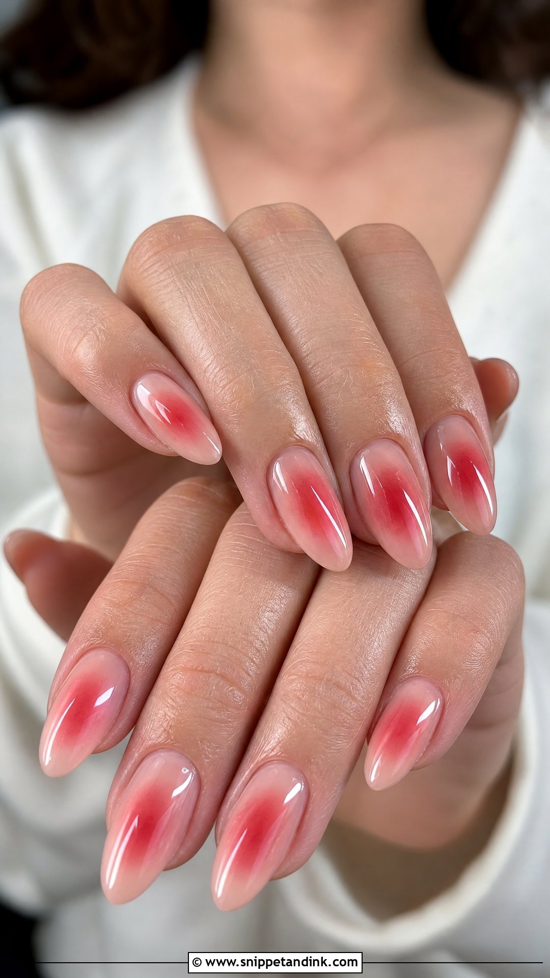 Red Aura Bridal Nails - Snippet and Ink - 25 Red Bridal Nails