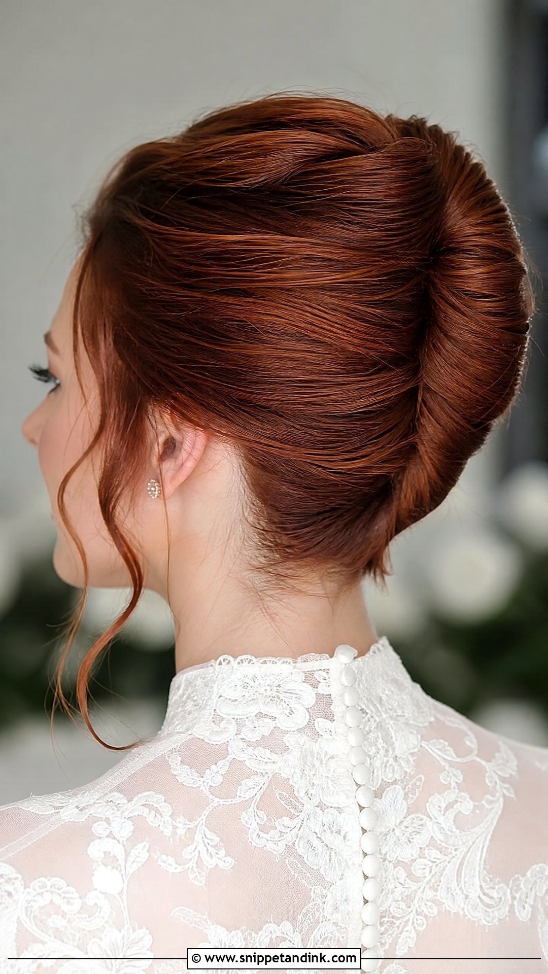 Red Bridal Hair French Twist - Snippet and Ink - 20 Red Bridal Hair Ideas