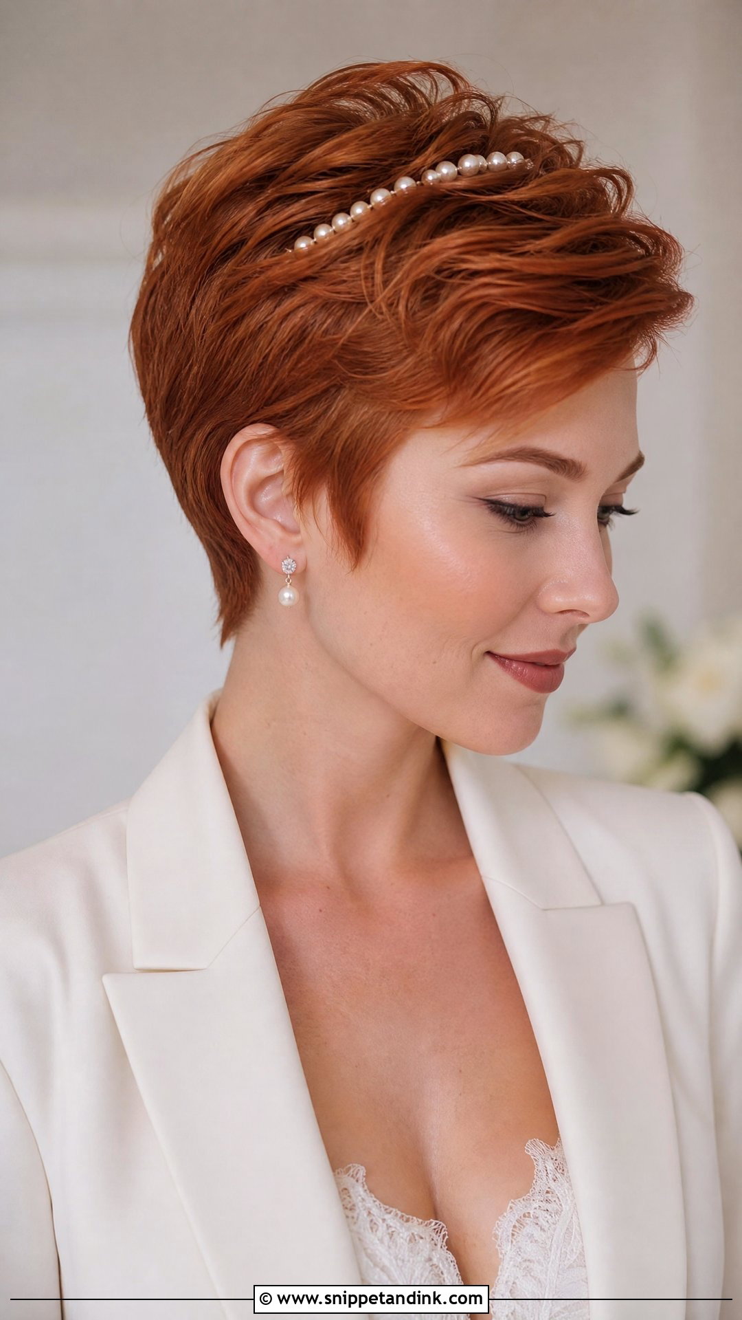Red Bridal Hair Pixie Cut - Snippet and Ink - 20 Red Bridal Hair Ideas