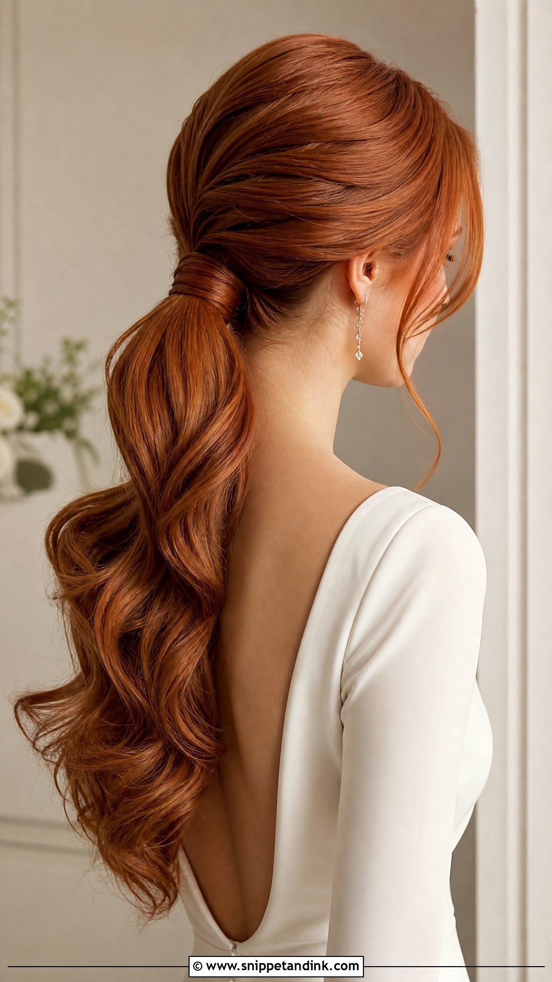 Red Bridal Hair Ponytail - Snippet and Ink - 20 Red Bridal Hair Ideas