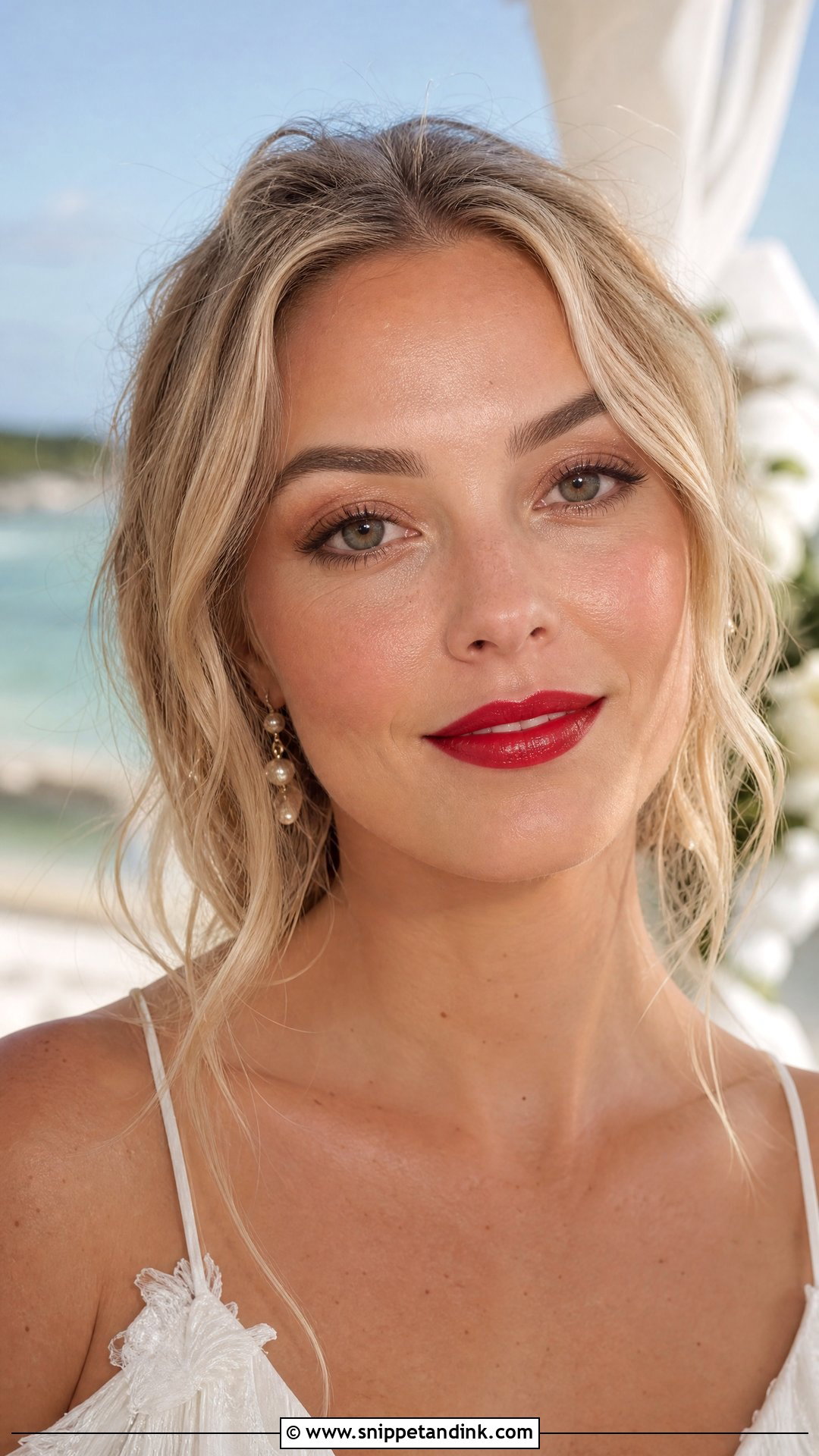 Red Bridal Makeup For Beach Wedding - Snippet and Ink - 20 Red Bridal Makeup Ideas