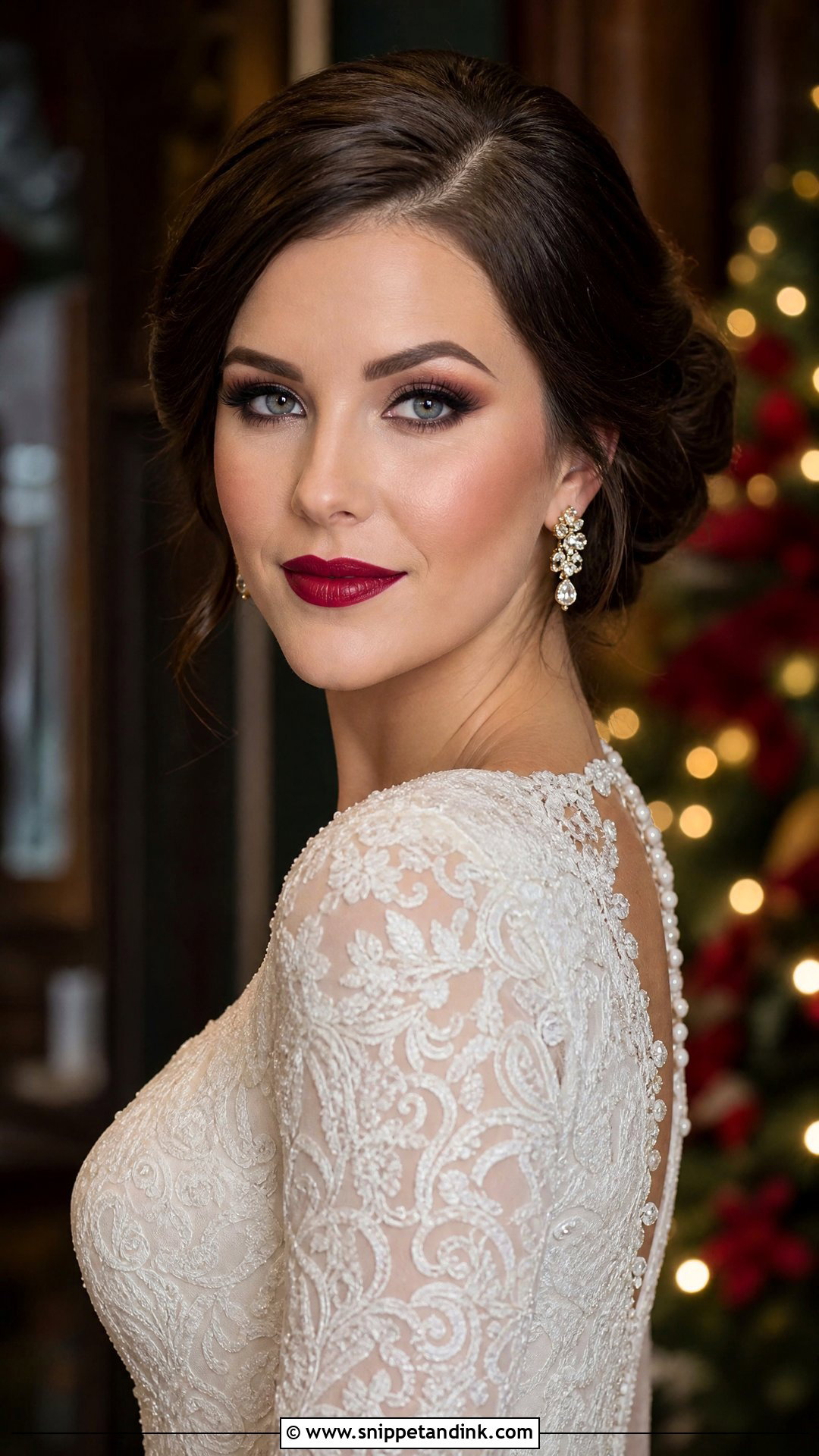 Red Bridal Makeup For Winter Wedding - Snippet and Ink - 20 Red Bridal Makeup Ideas