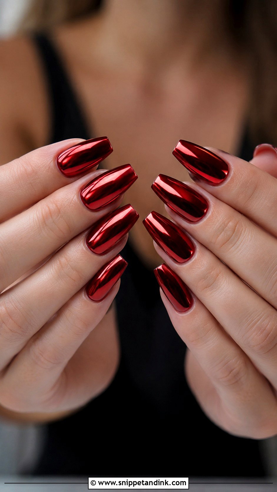 Red Chrome Wedding Nails - Snippet and Ink - 20 Red Nails Wedding Brides