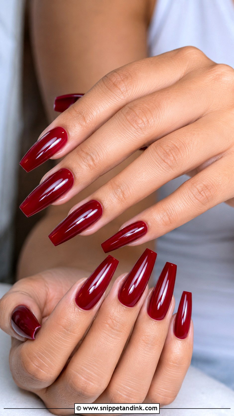 Red Coffin Wedding Nails - Snippet and Ink - 20 Red Wedding Nails for Bride