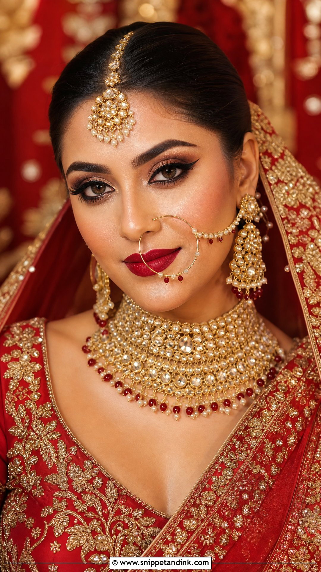 Red Desi Bridal Makeup - Snippet and Ink - 25 Desi Bridal Makeup Ideas
