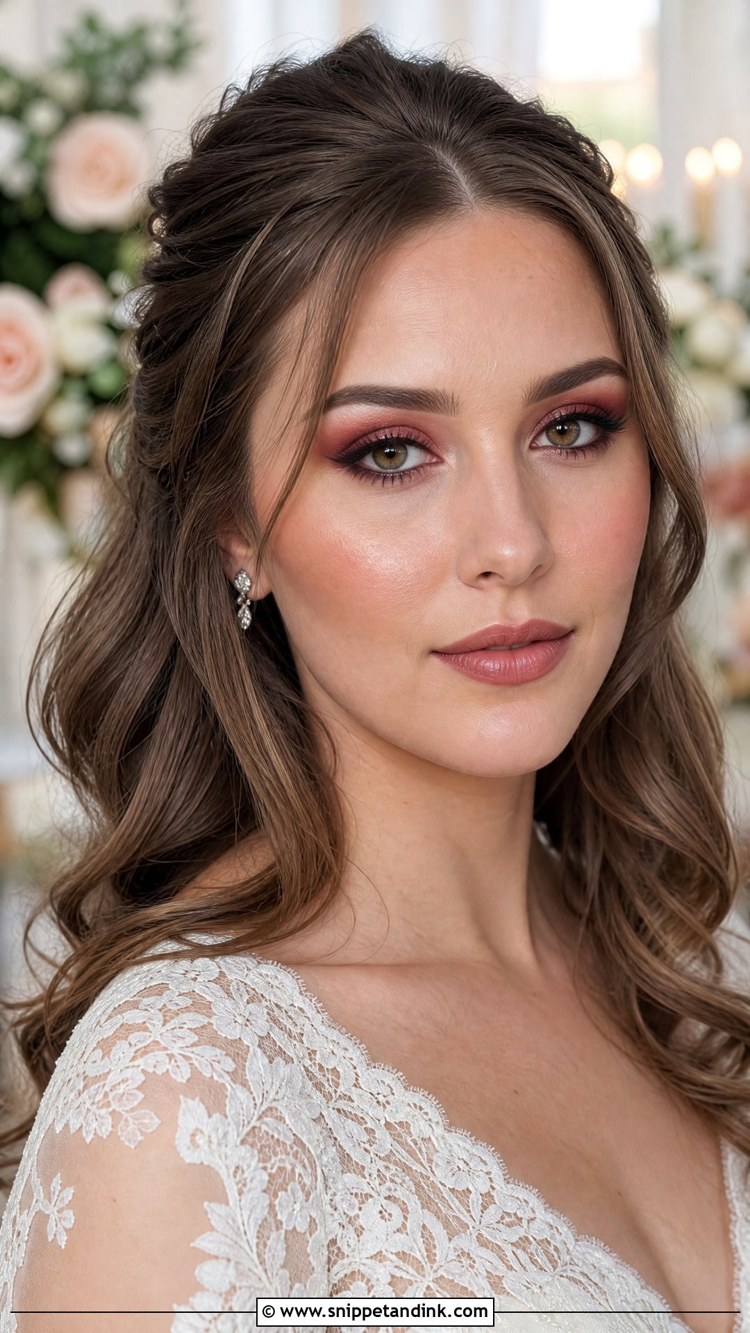 Red Eyeshadow Wedding Makeup - Snippet and Ink - 25 Alternative Wedding Makeup Ideas