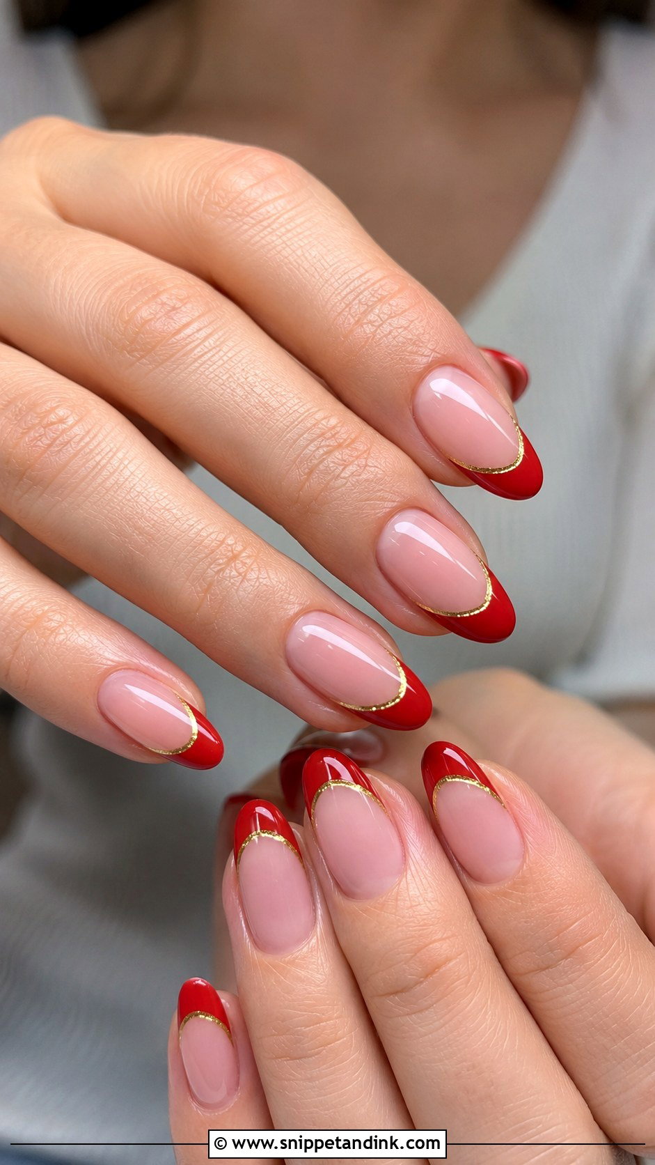 Red French Tip Chinese Wedding Nails - Snippet and Ink - 20 Chinese Wedding Nails