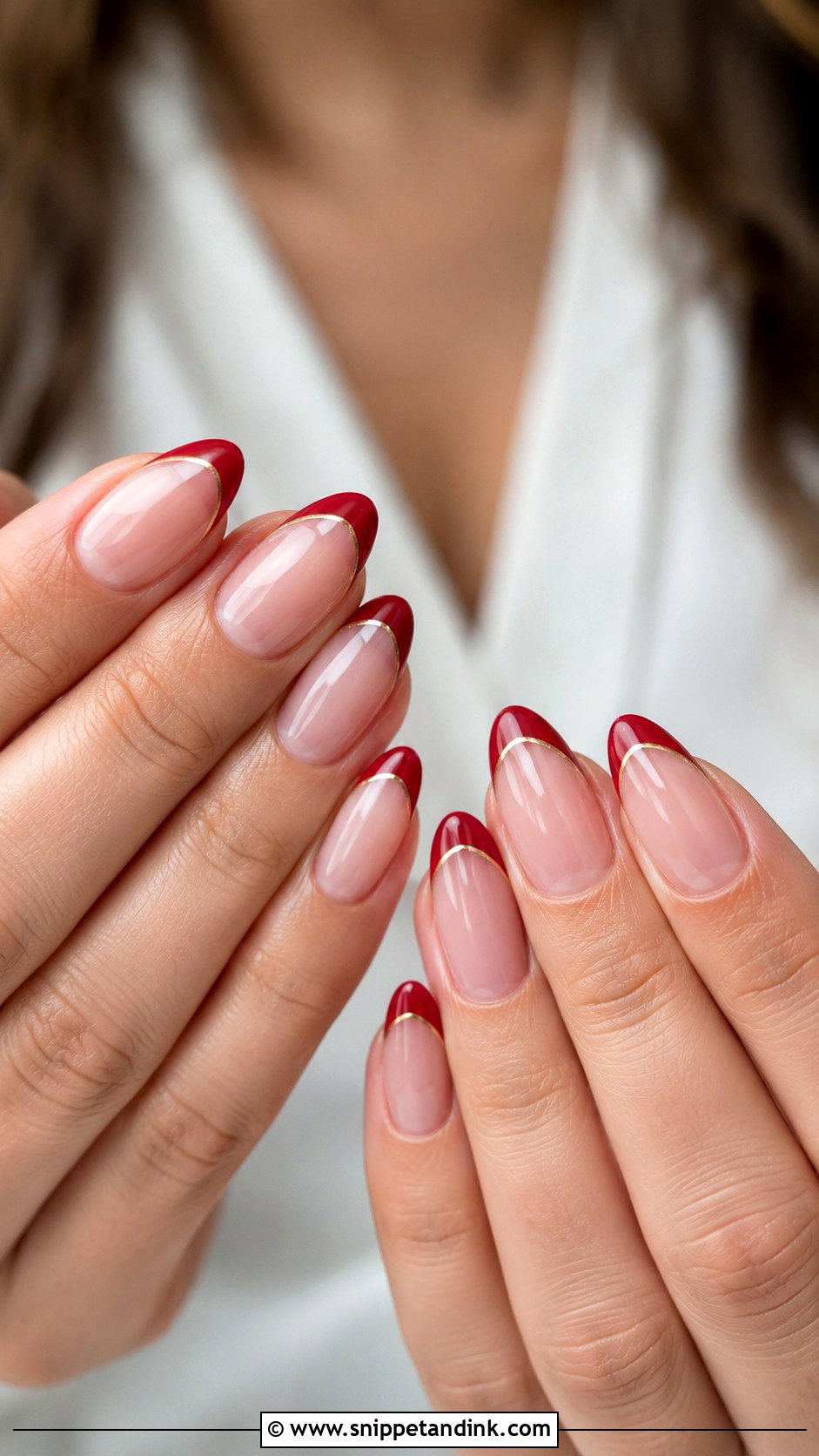 Red French Tip Desi Wedding Nails - Snippet and Ink - 30 Desi Wedding Nails