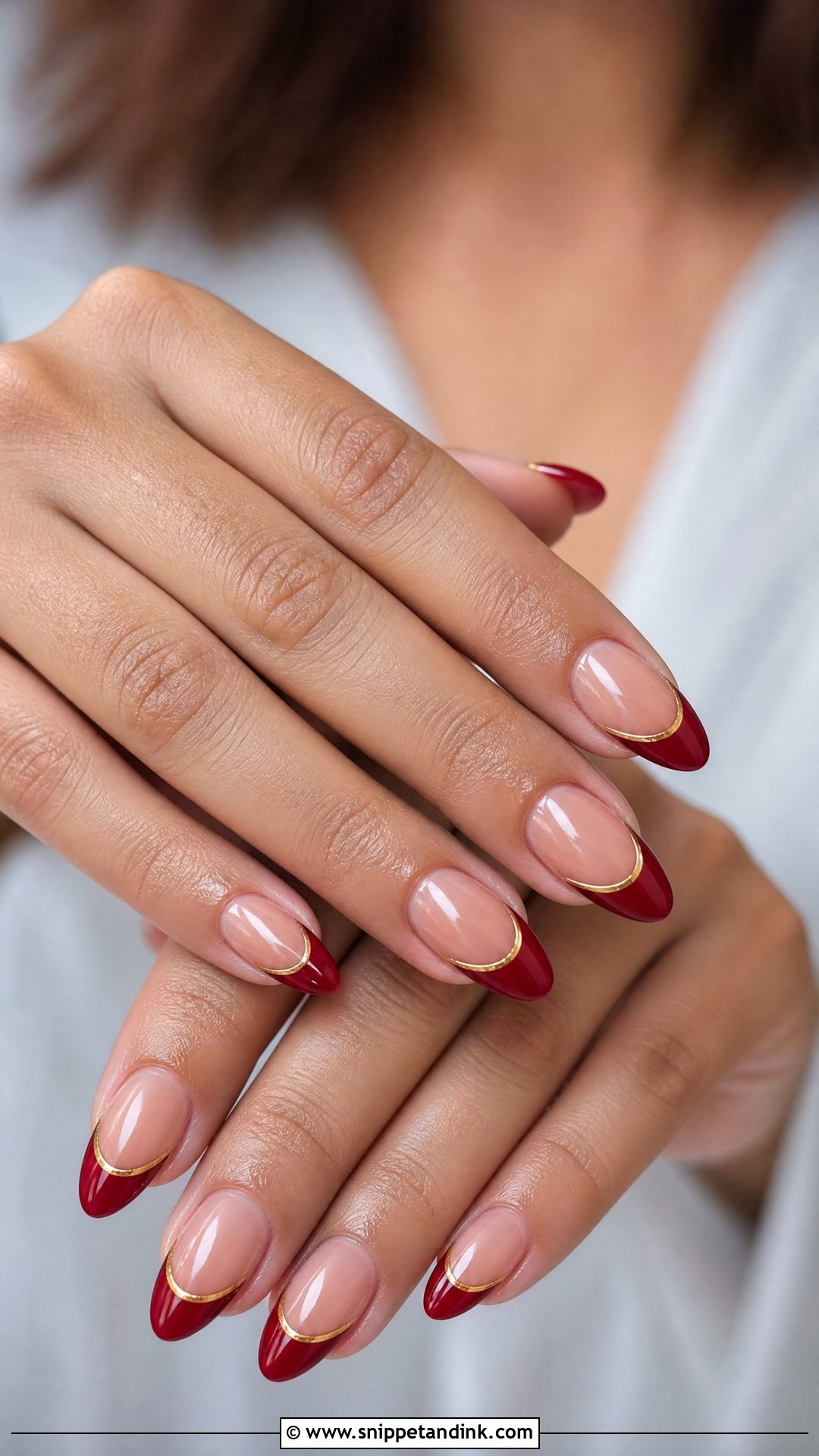 Red French Tip Indian Wedding Nails - Snippet and Ink - 25 Indian Wedding Nail Art Designs