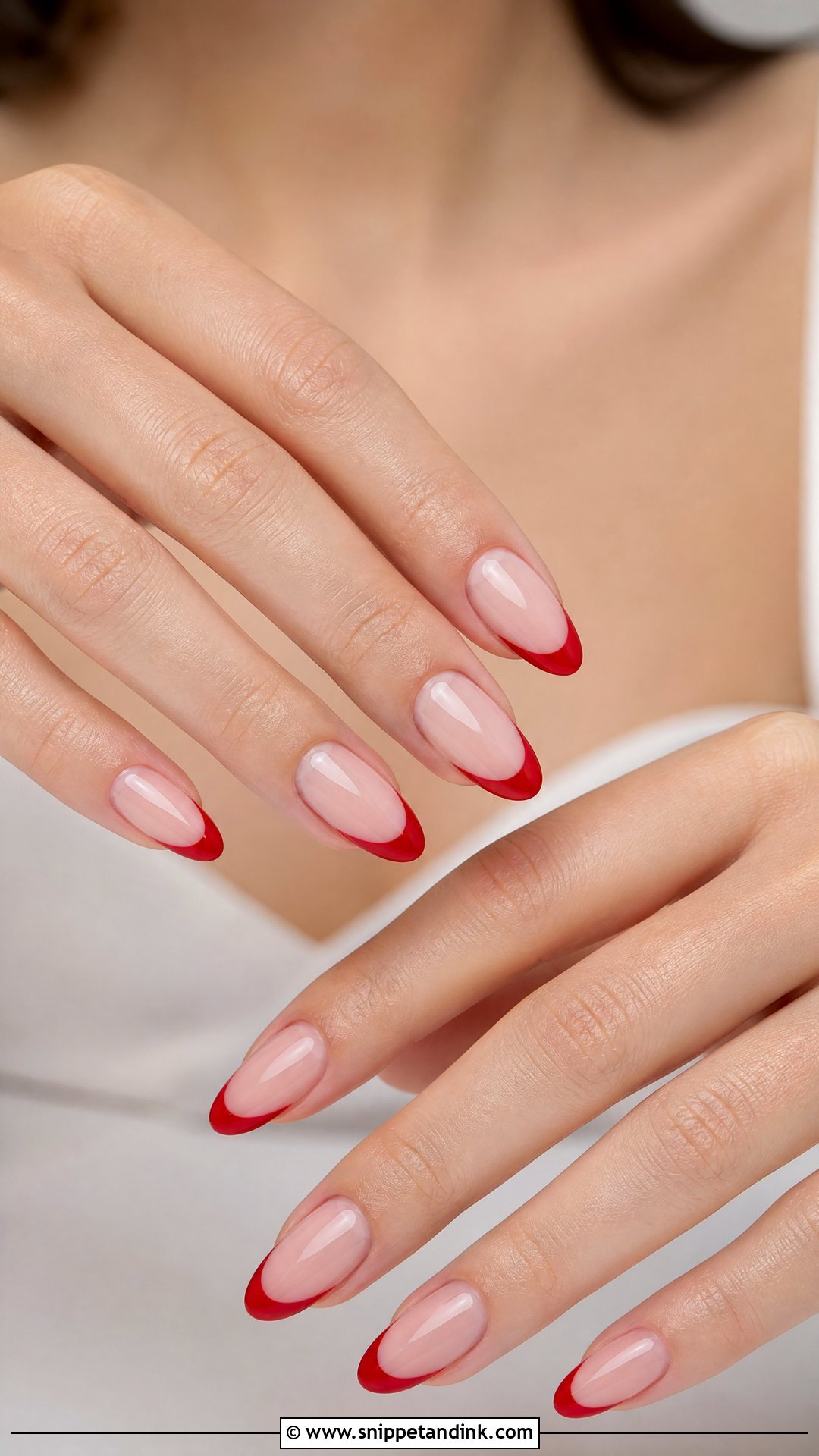 Red French Tip Wedding Nails - Snippet and Ink - 25 Red Wedding Nails