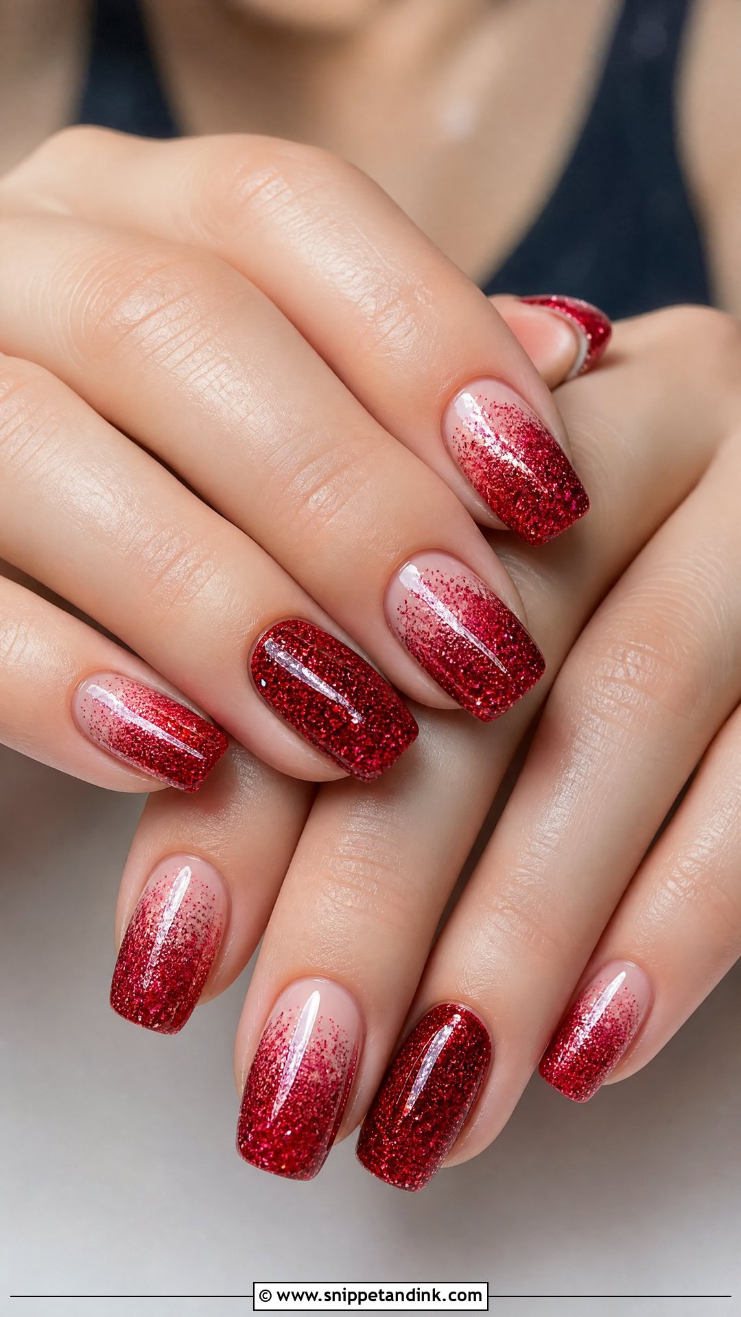 Red Glitter Bridal Nails - Snippet and Ink - 25 Indian Red Bridal Nail Art Ideas