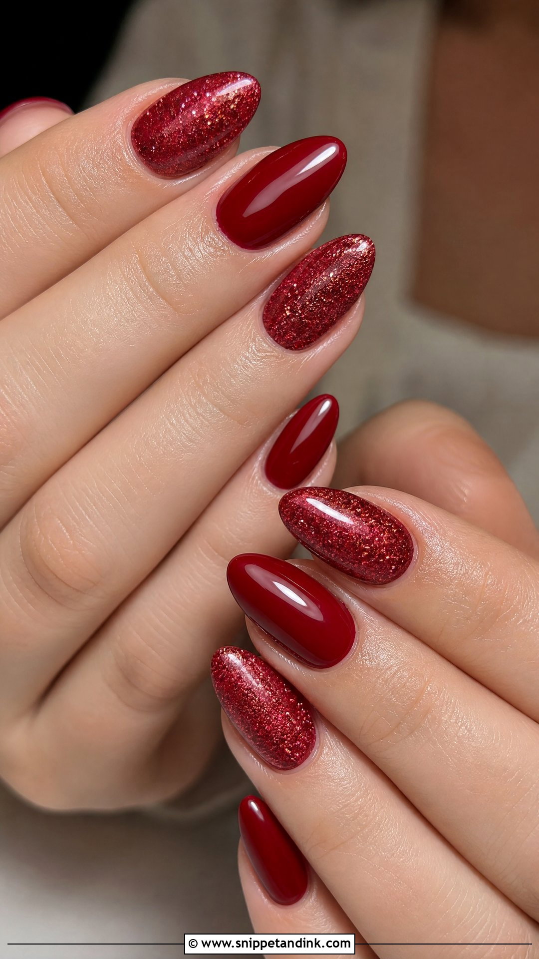Red Glitter Wedding Nails - Snippet and Ink - 25 Red Wedding Nails