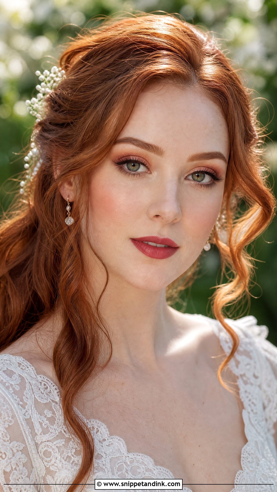 Red Hair Bridal Makeup Red Lips - Snippet and Ink - 30 Bridal Makeup Red Lips