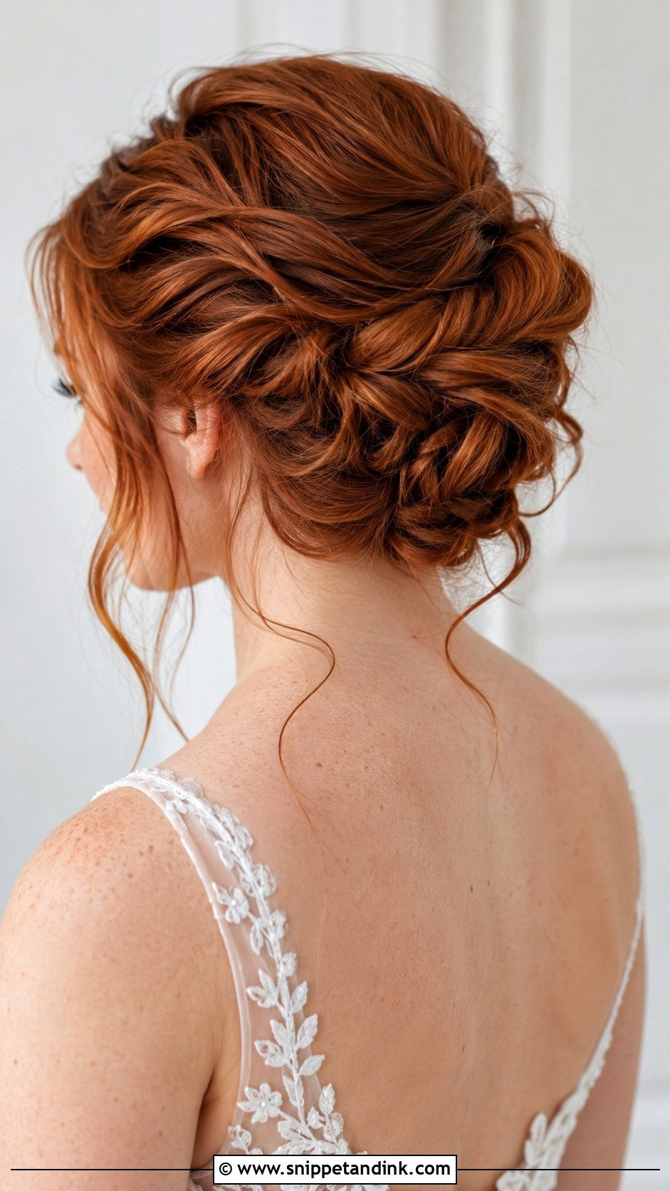 Red Hair Twisted Updo - Snippet and Ink - 25 Ginger Wedding Hair Ideas