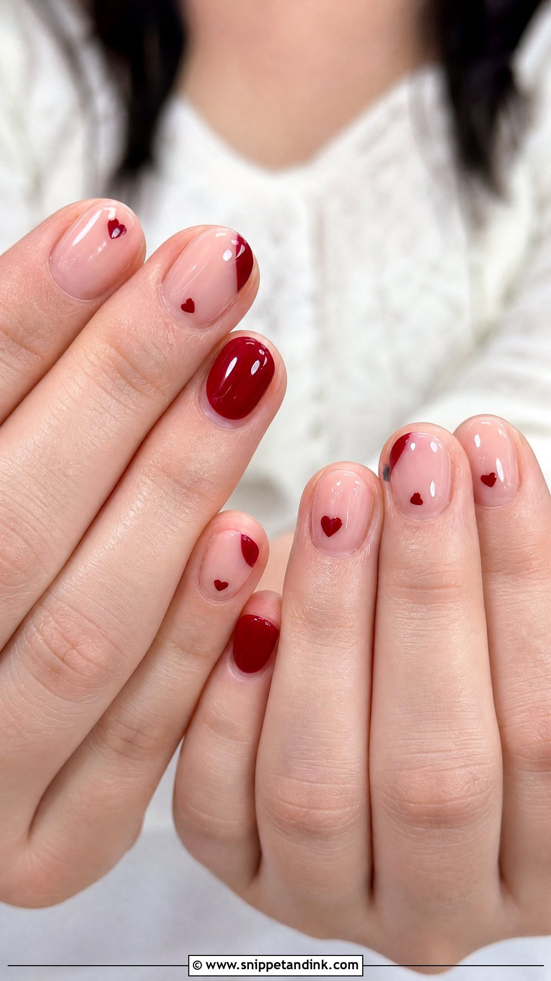 Red Heart Bridal Nails - Snippet and Ink - 25 Red Bridal Wedding Nails