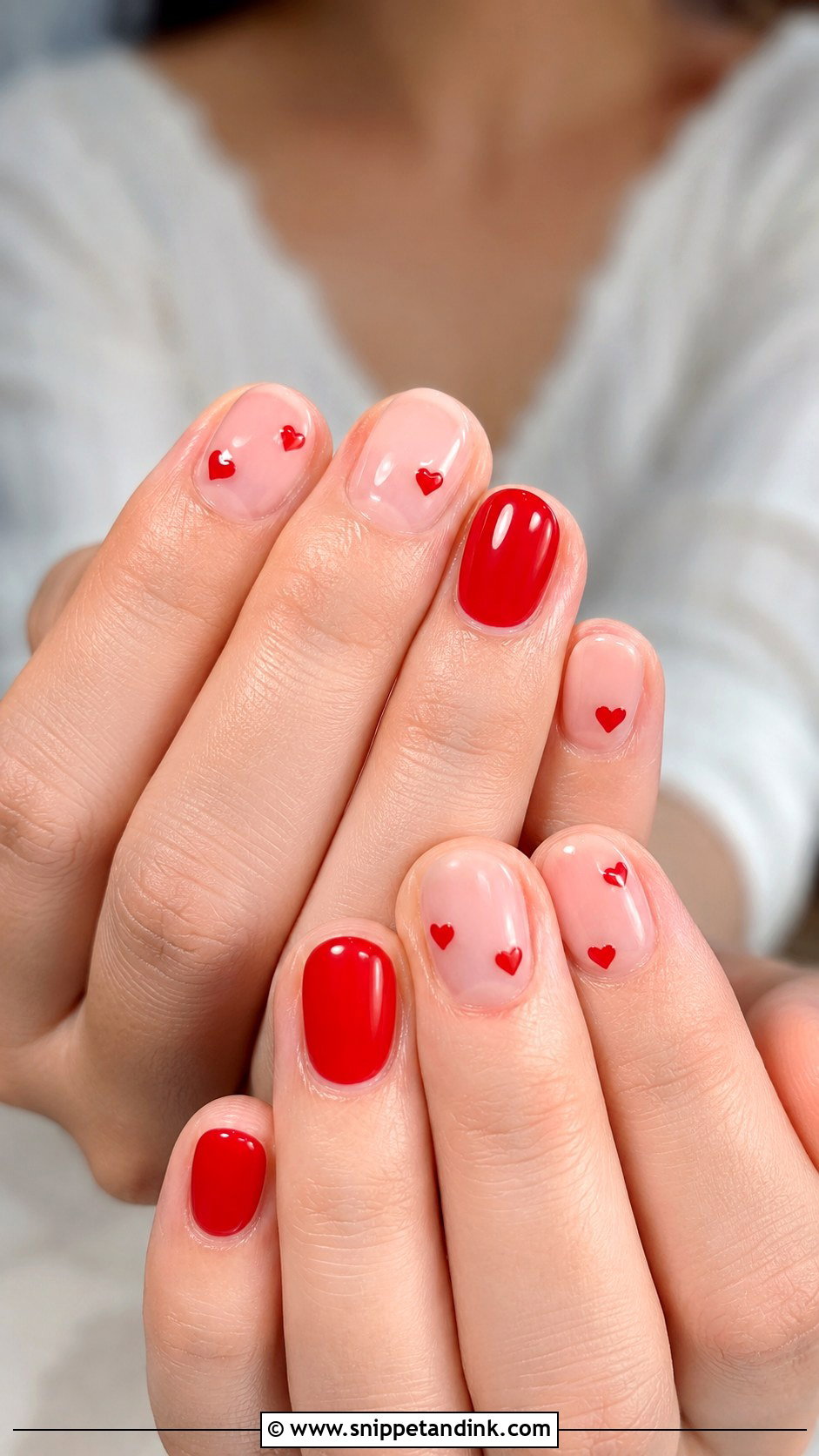 Red Heart Bridal Nails - Snippet and Ink - 20 Red Bridal Nail Art Ideas